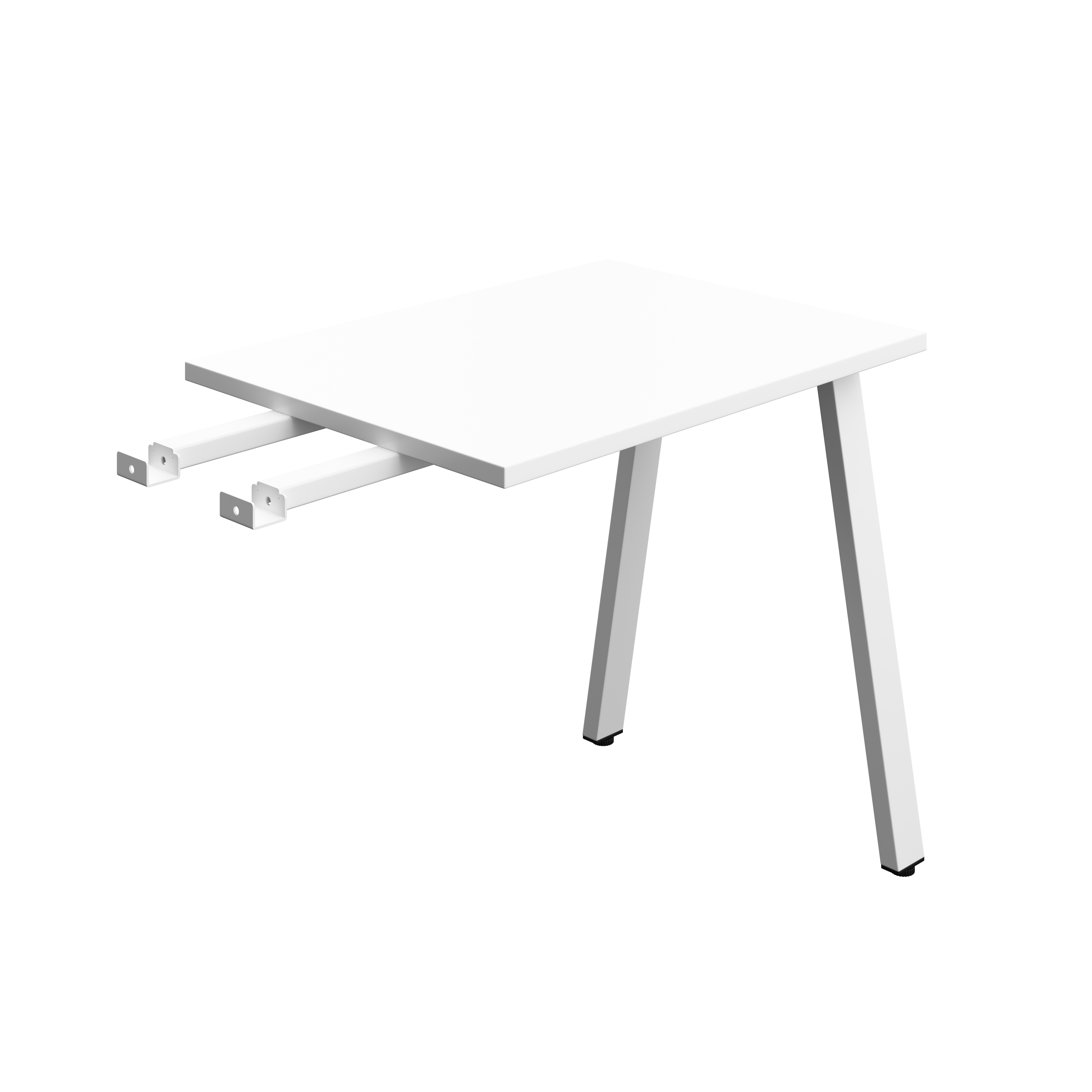 Synergy Bench with Return : A-Frame Leg | 800 X 600 | White/White