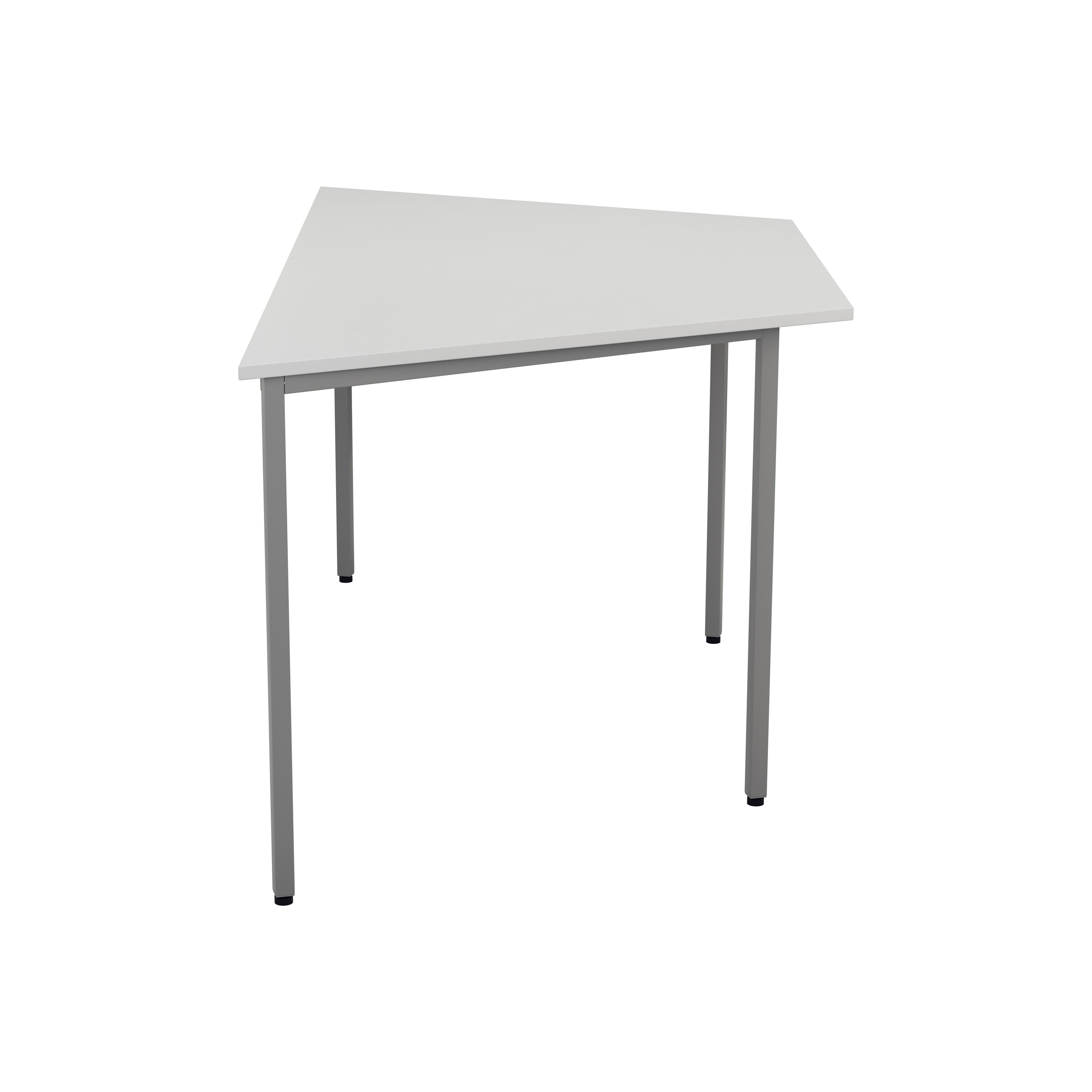 Trapezoidal Multi-purpose Table | 1600 X 800 | White/Silver thumbnail 3
