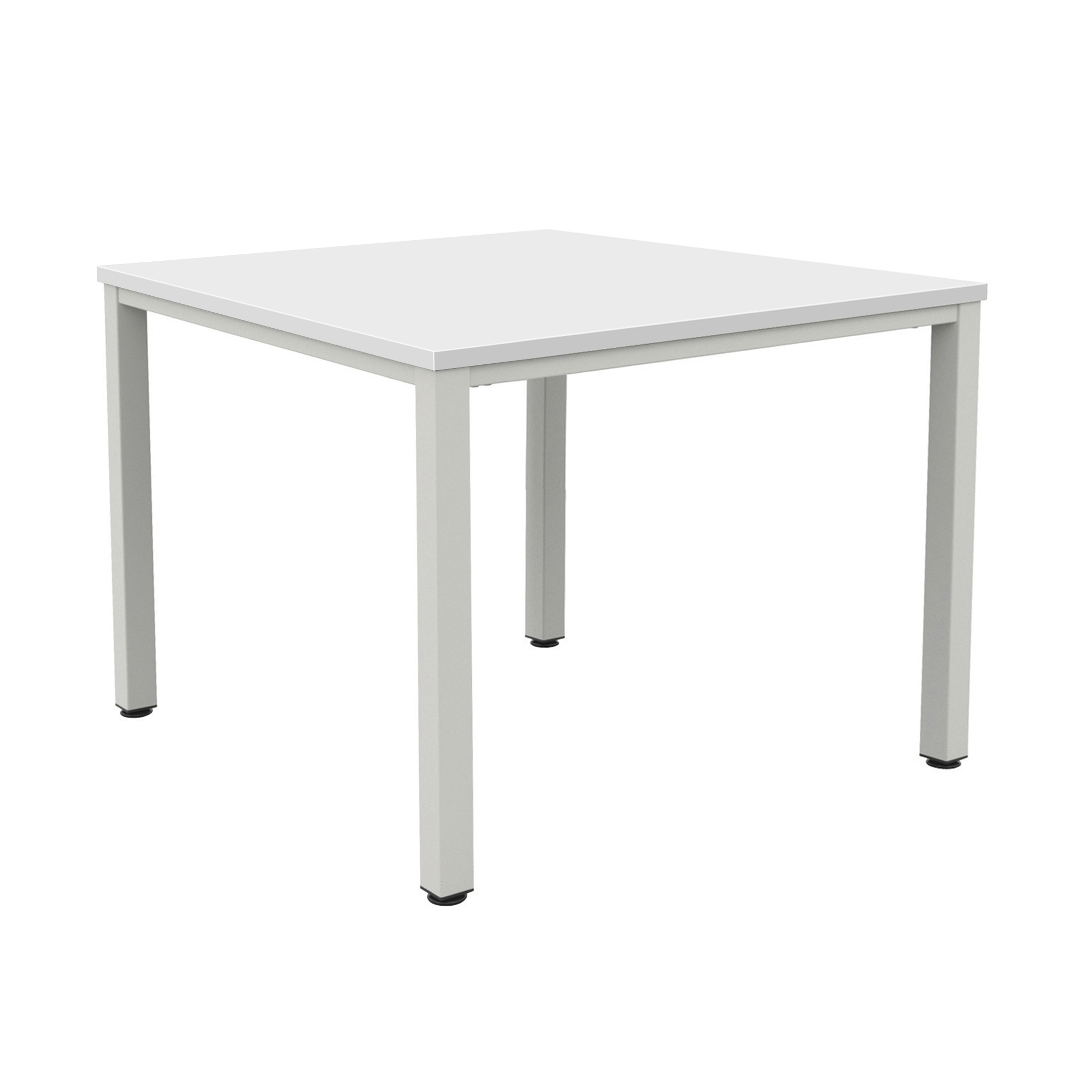 Fraction Infinity Square Meeting Table (FSC) | 1200 X 1200 | White/Silver