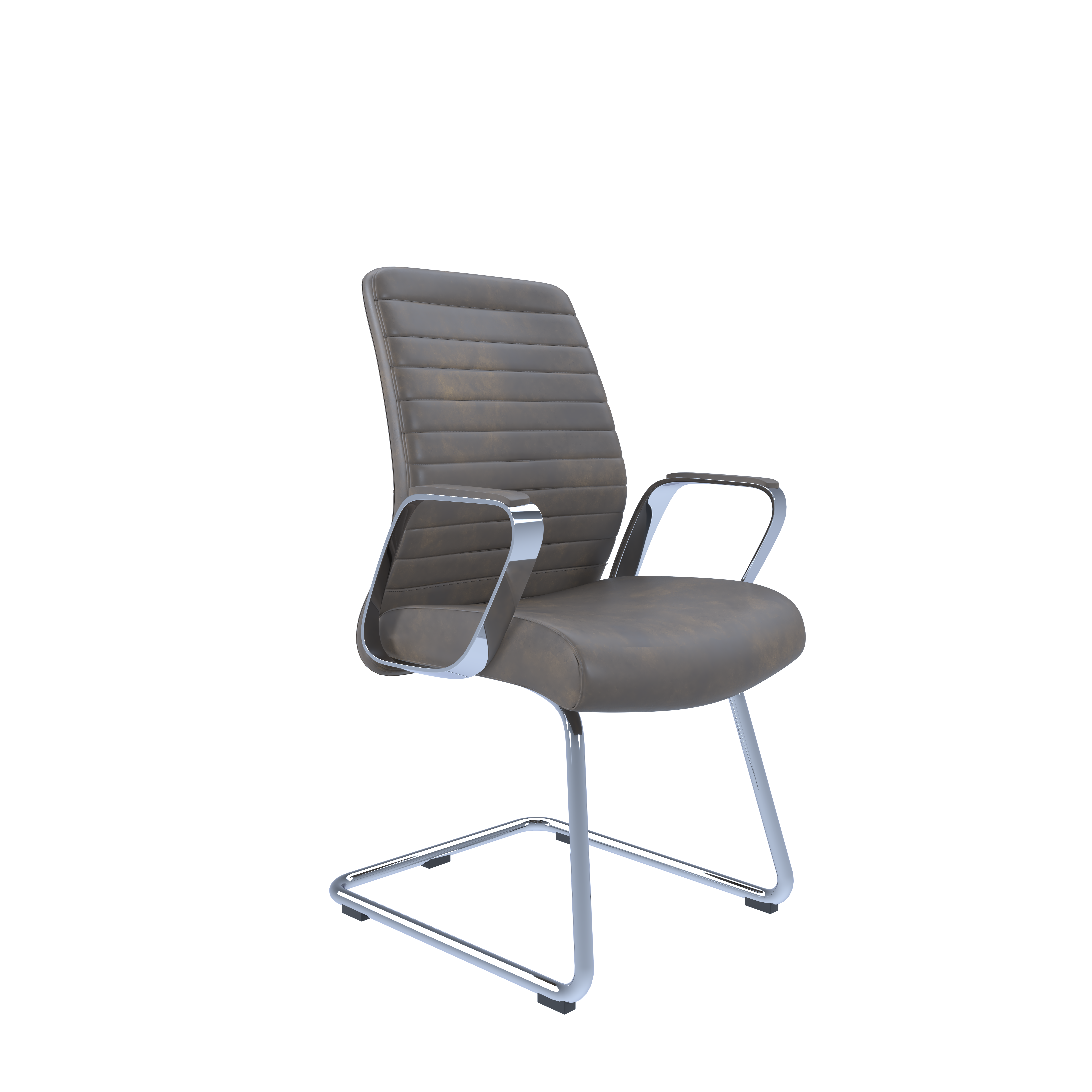 Dawn Visitor Leather Executive Chair | Brown PU