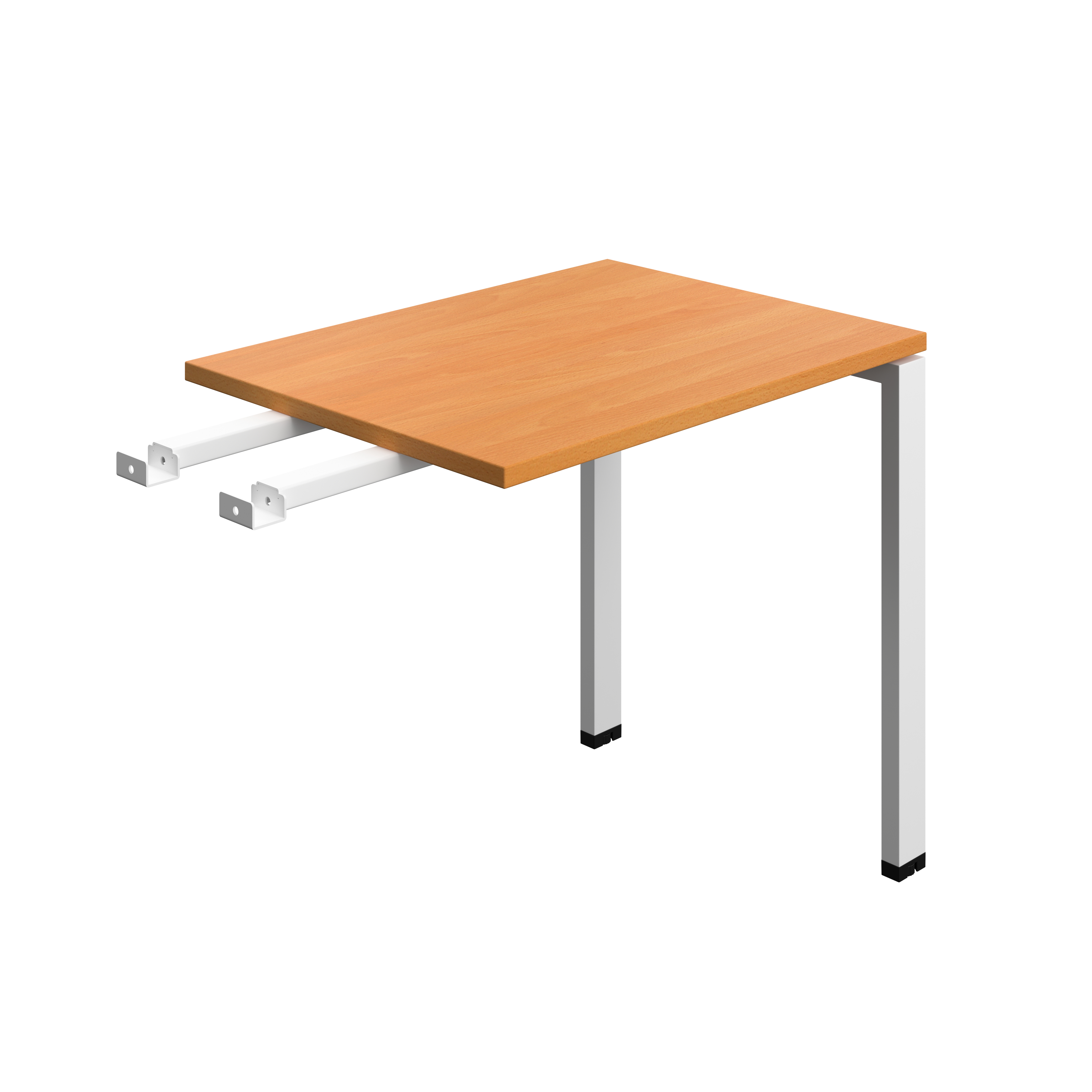 Synergy Bench with Return : Goal Post Leg | 800 X 600 | Beech/White