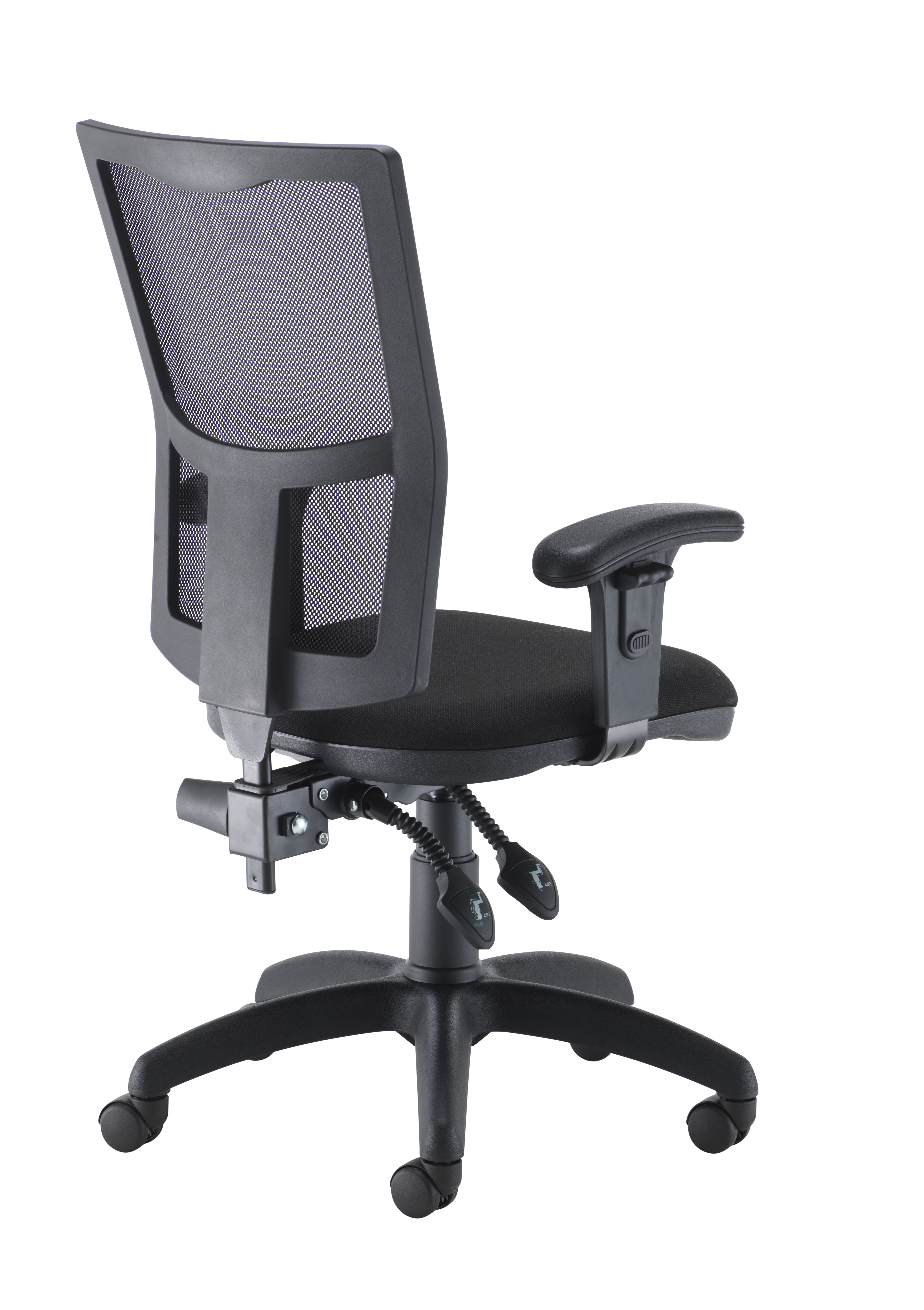 Calypso 2 Mesh Office Chair | Adjustable Arms | Black thumbnail 4
