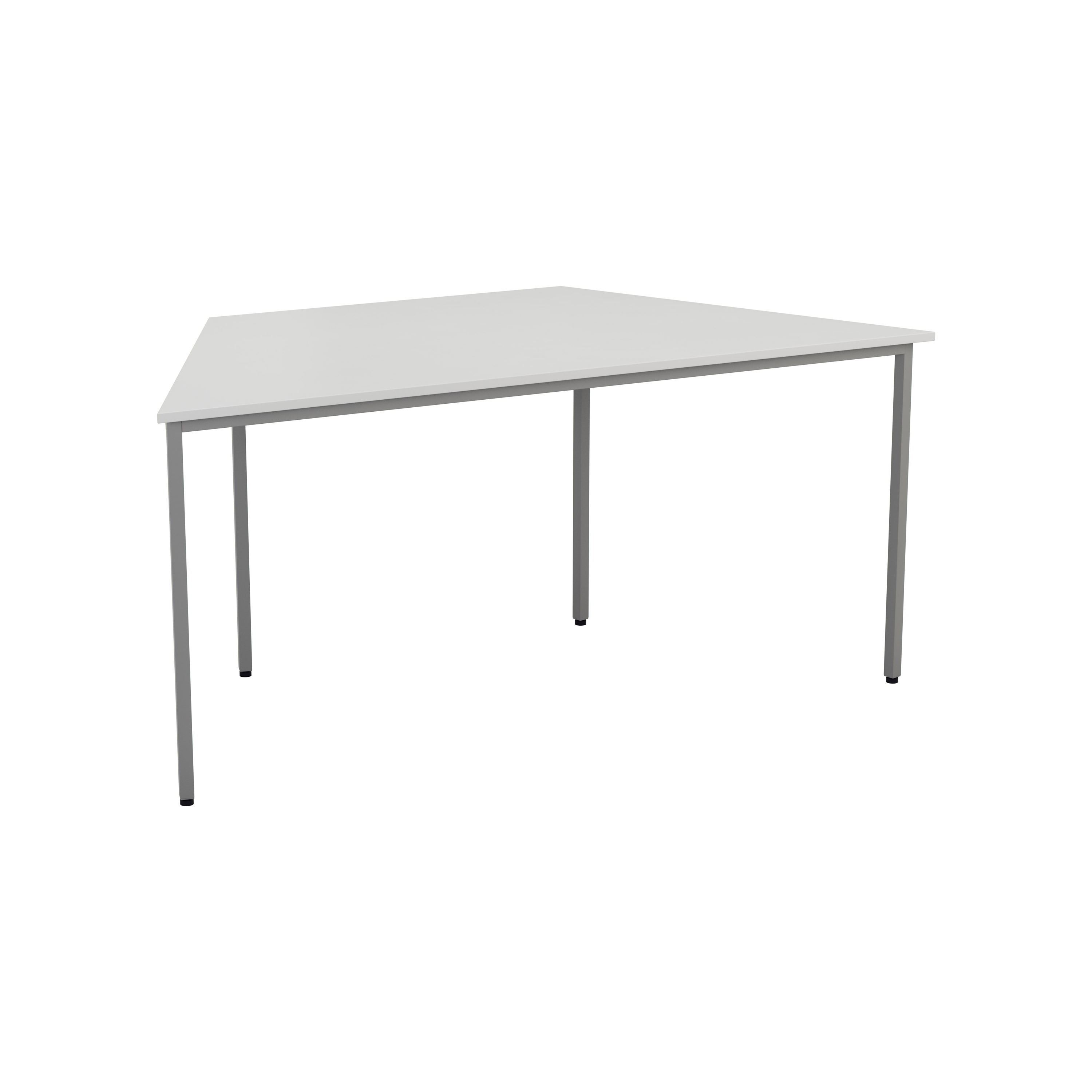 Trapezoidal Multi-purpose Table | 1600 X 800 | White/Silver thumbnail 4