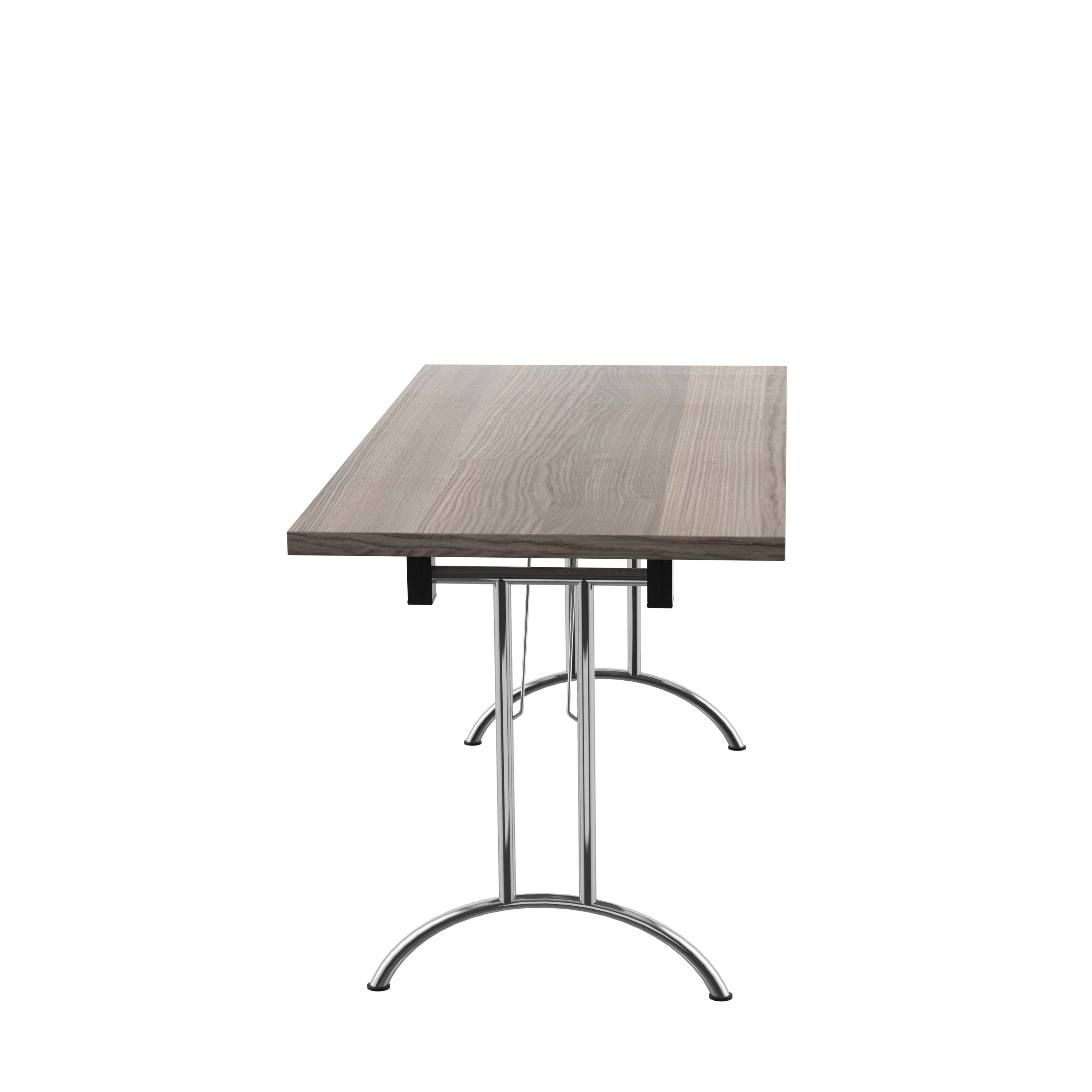 One Union Rectangular Folding Table (FSC) | 1400 X 700 | Grey Oak/Silver thumbnail 3