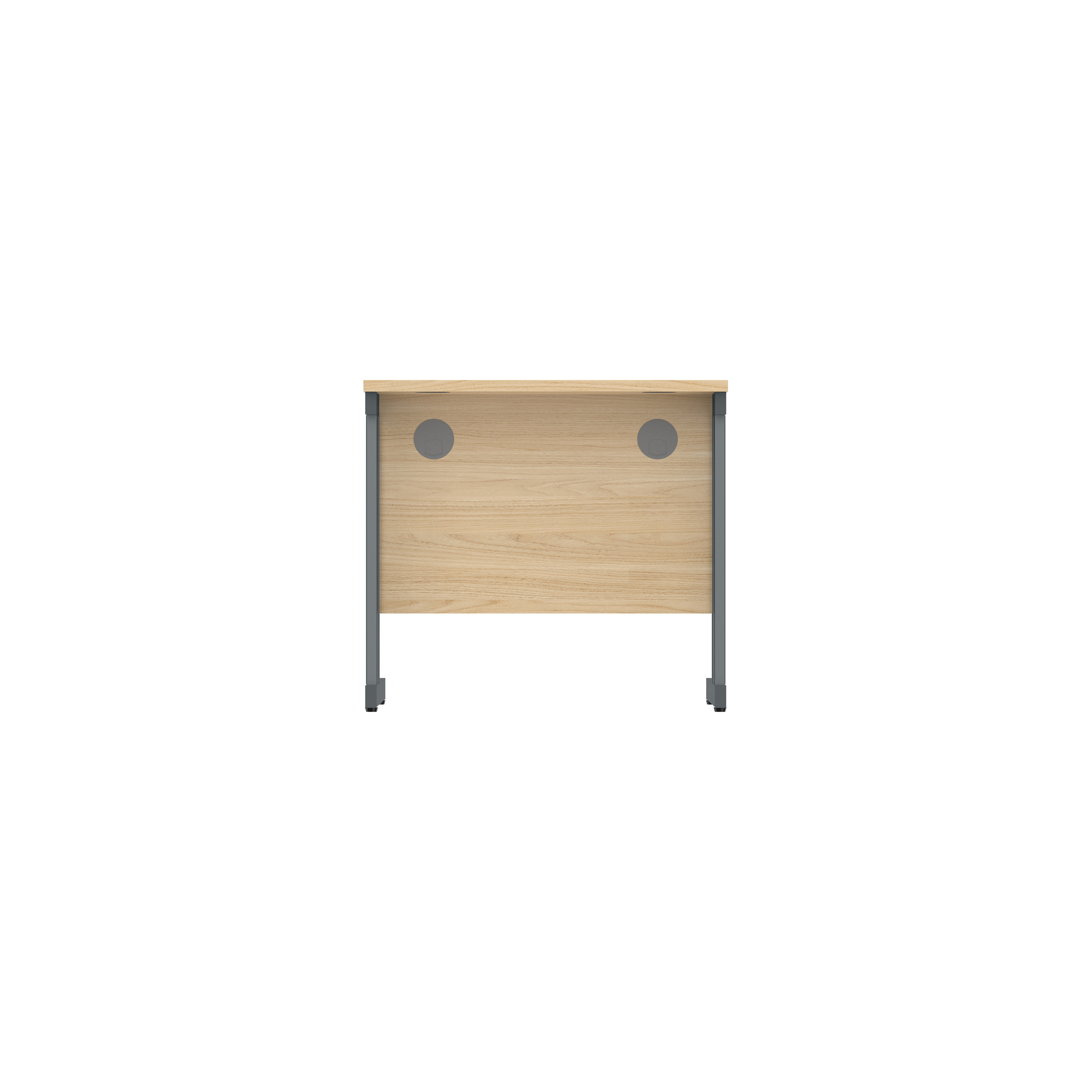 Office Rectangular Desk with Steel Double Upright Cantilever Frame (FSC) | 800X800 | Canadian Oak/Graphite thumbnail 4