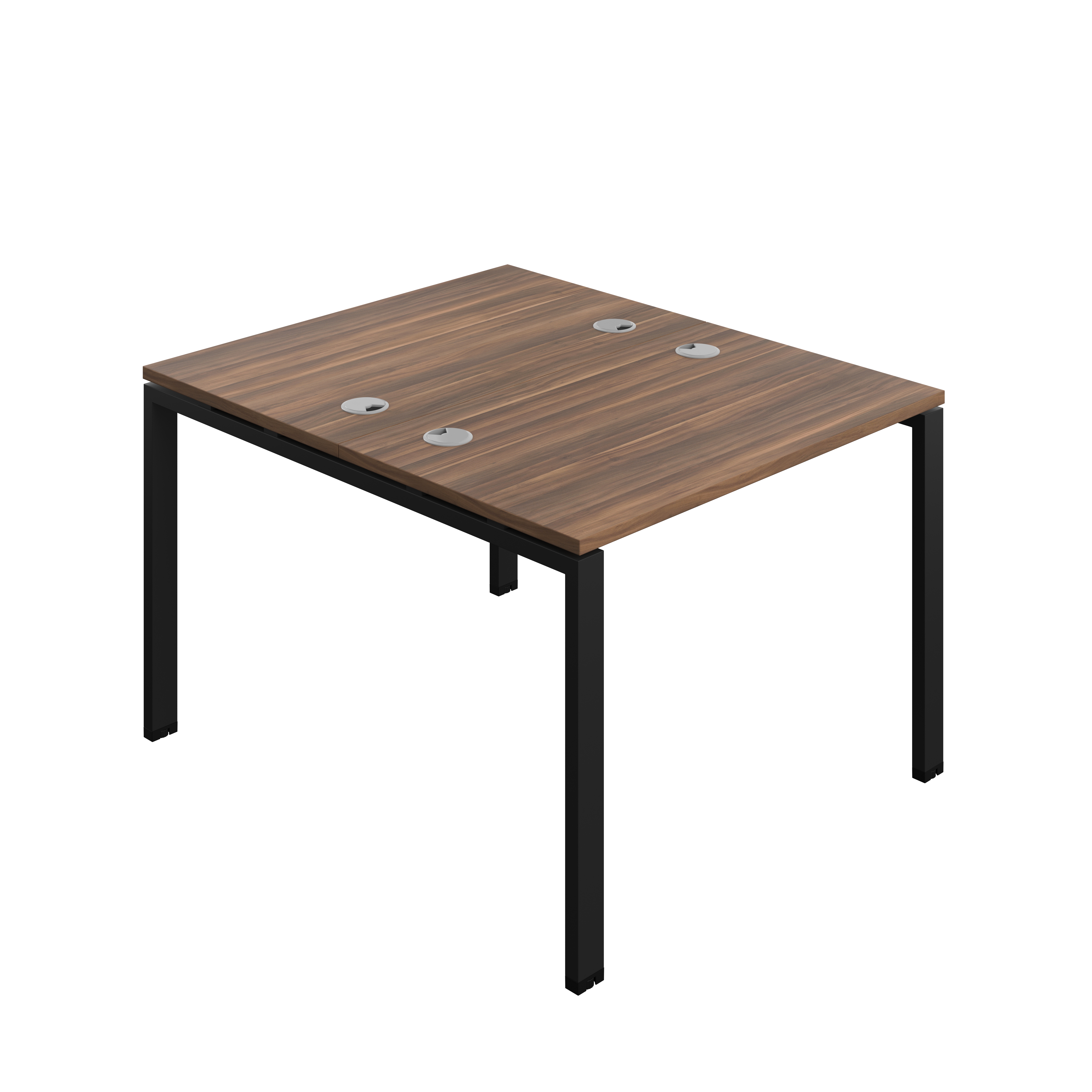 Synergy Bench with Cable Ports: 2 Person (FSC) : Goal Post Leg : 1000 | 600 | Dark Walnut/Black