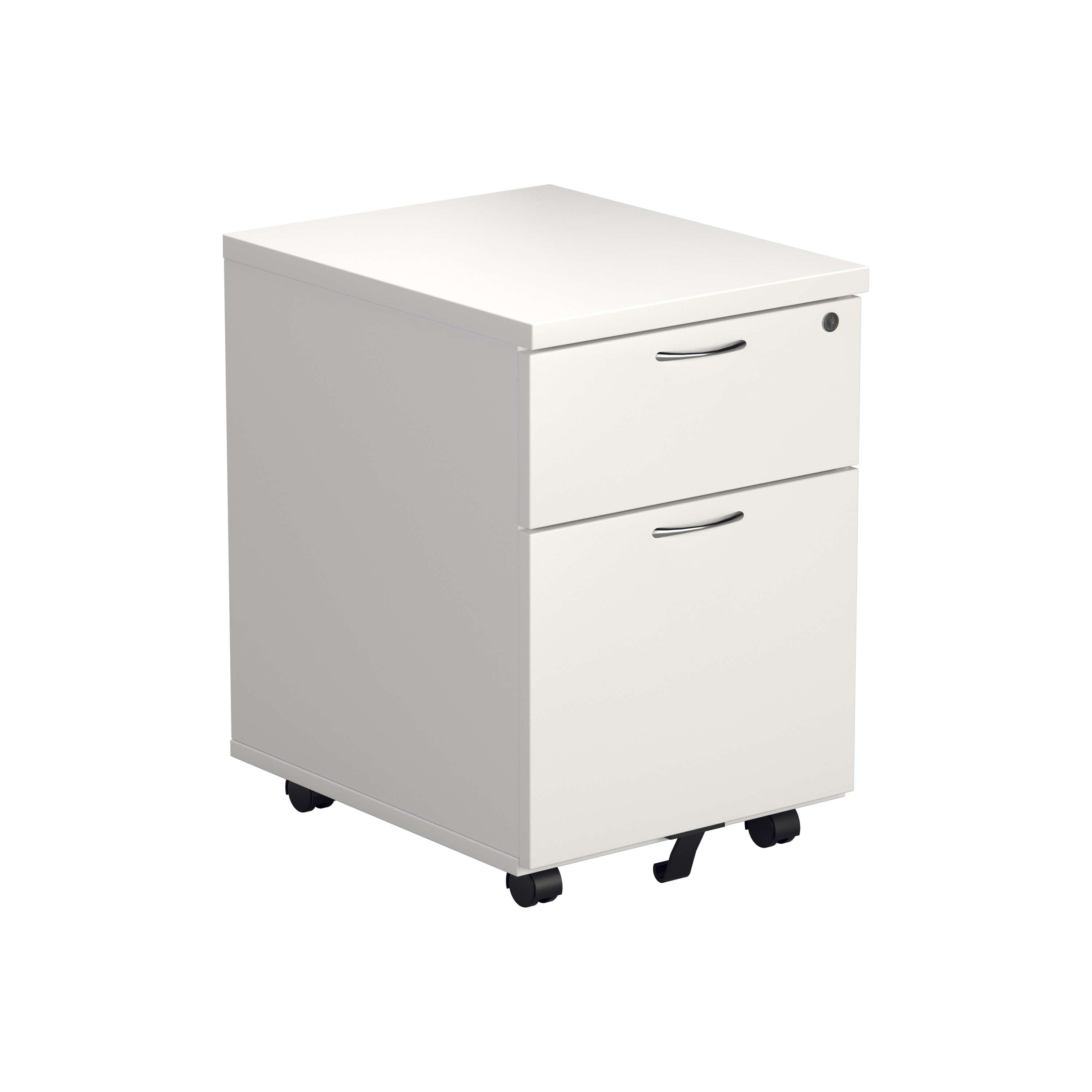 Mobile+Pedestal+2+Drawer+%28FSC%29+White