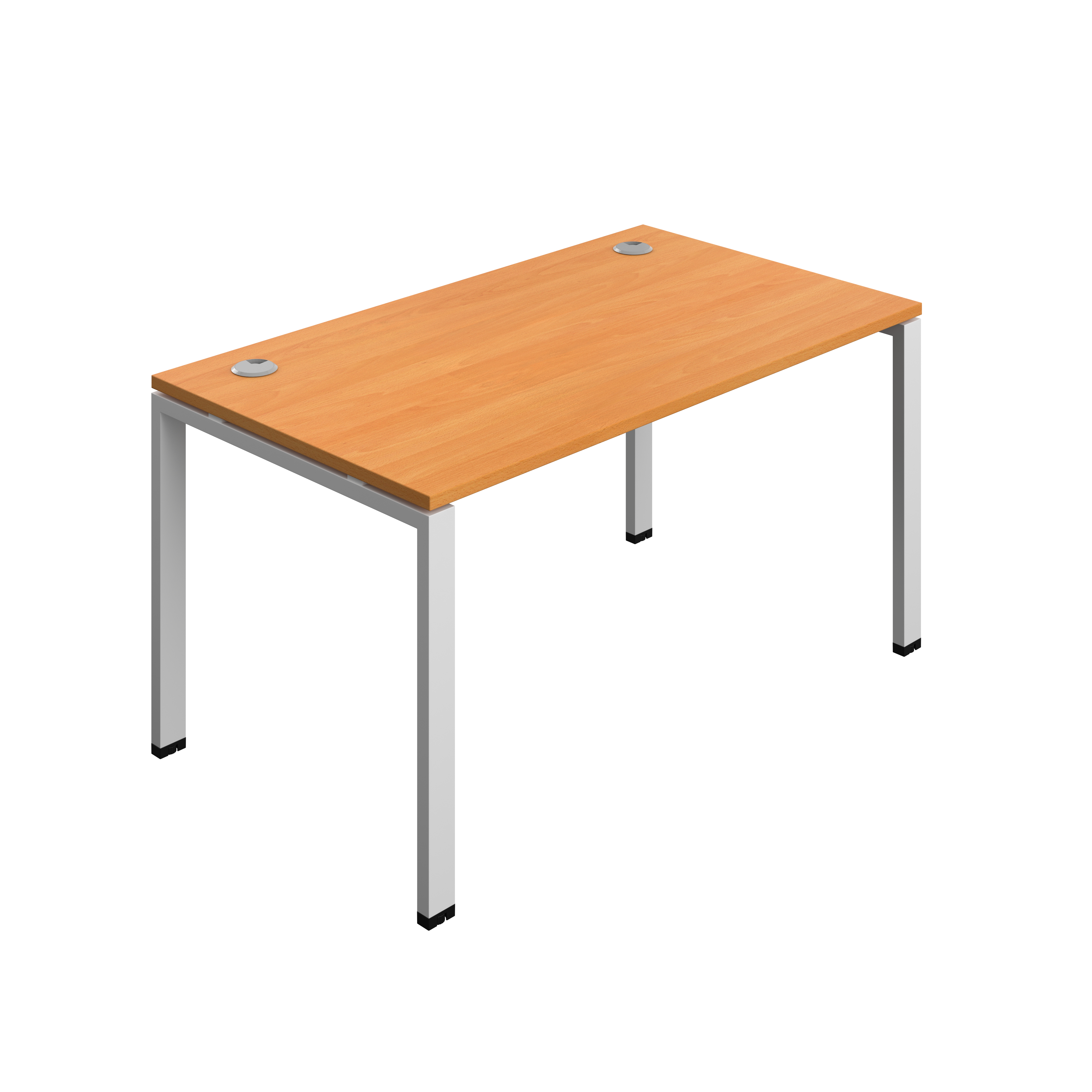 Synergy Bench with Cable Ports: 1 Person (FSC) : Goal Post Leg : 1400 | 800 | Unlimited/Silver