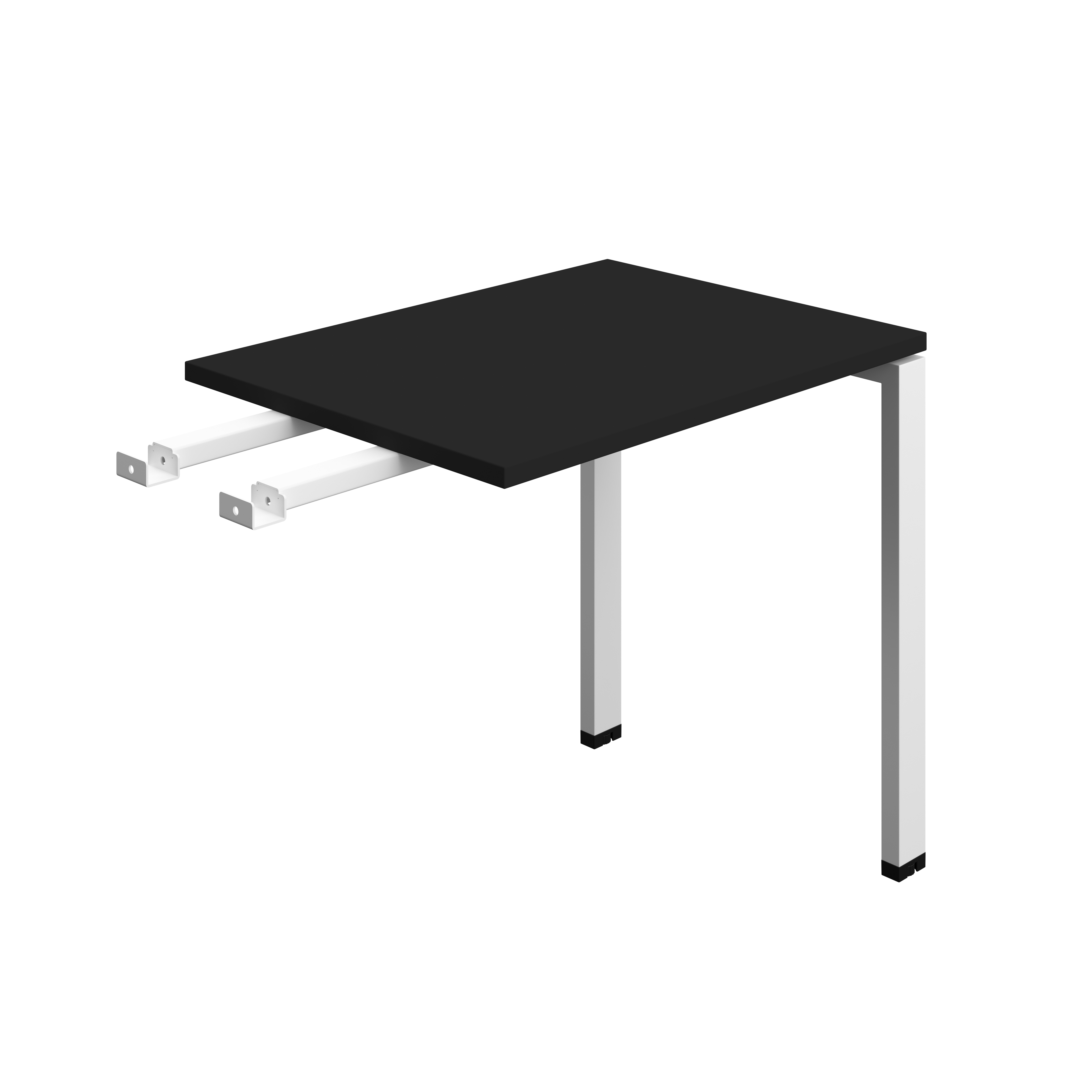 Synergy Bench with Return : Goal Post Leg | 800 X 600 | Black/White