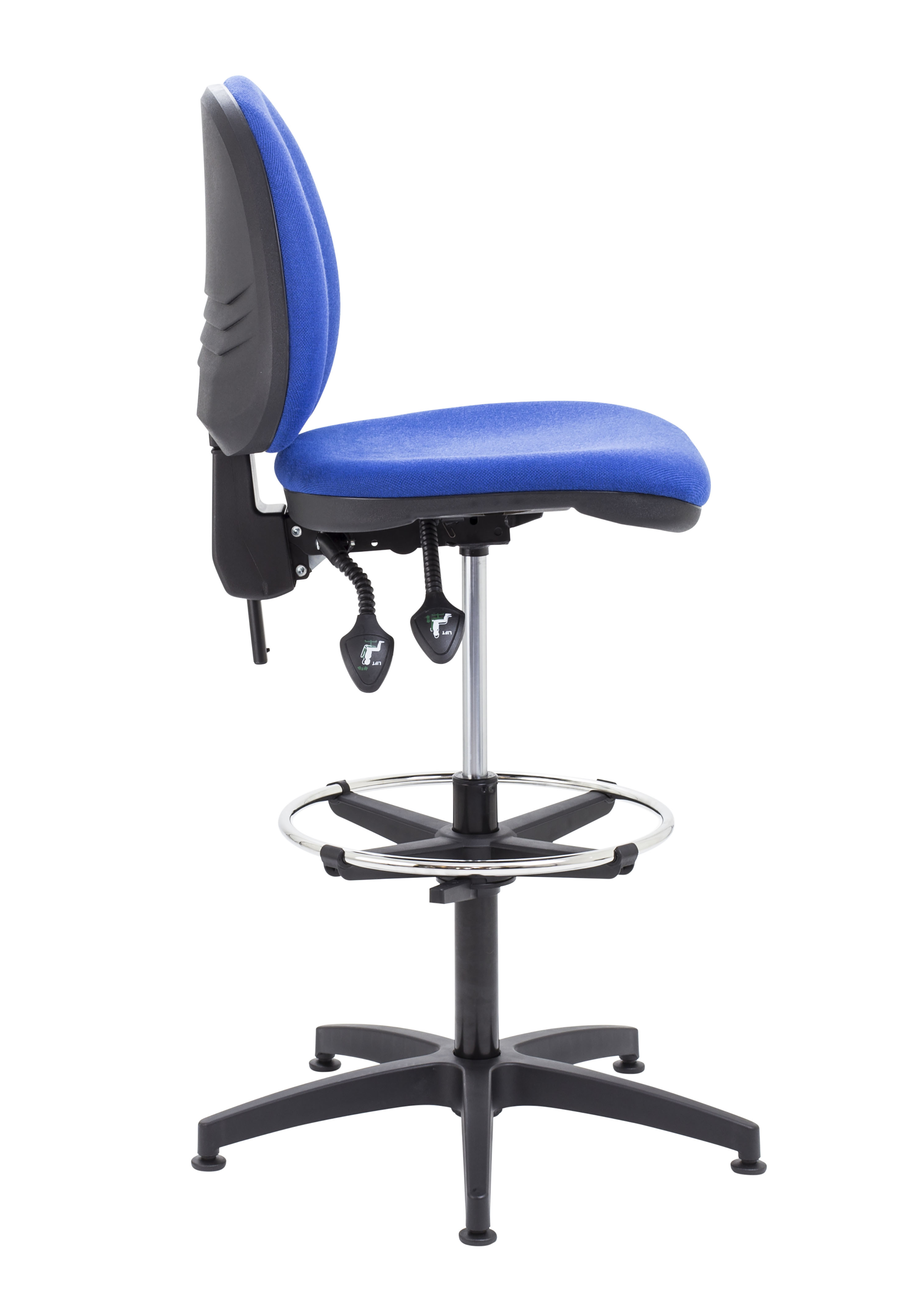 Concept Mid-Back Adjustable Draughtsman-Kit Chair | Royal Blue thumbnail 3