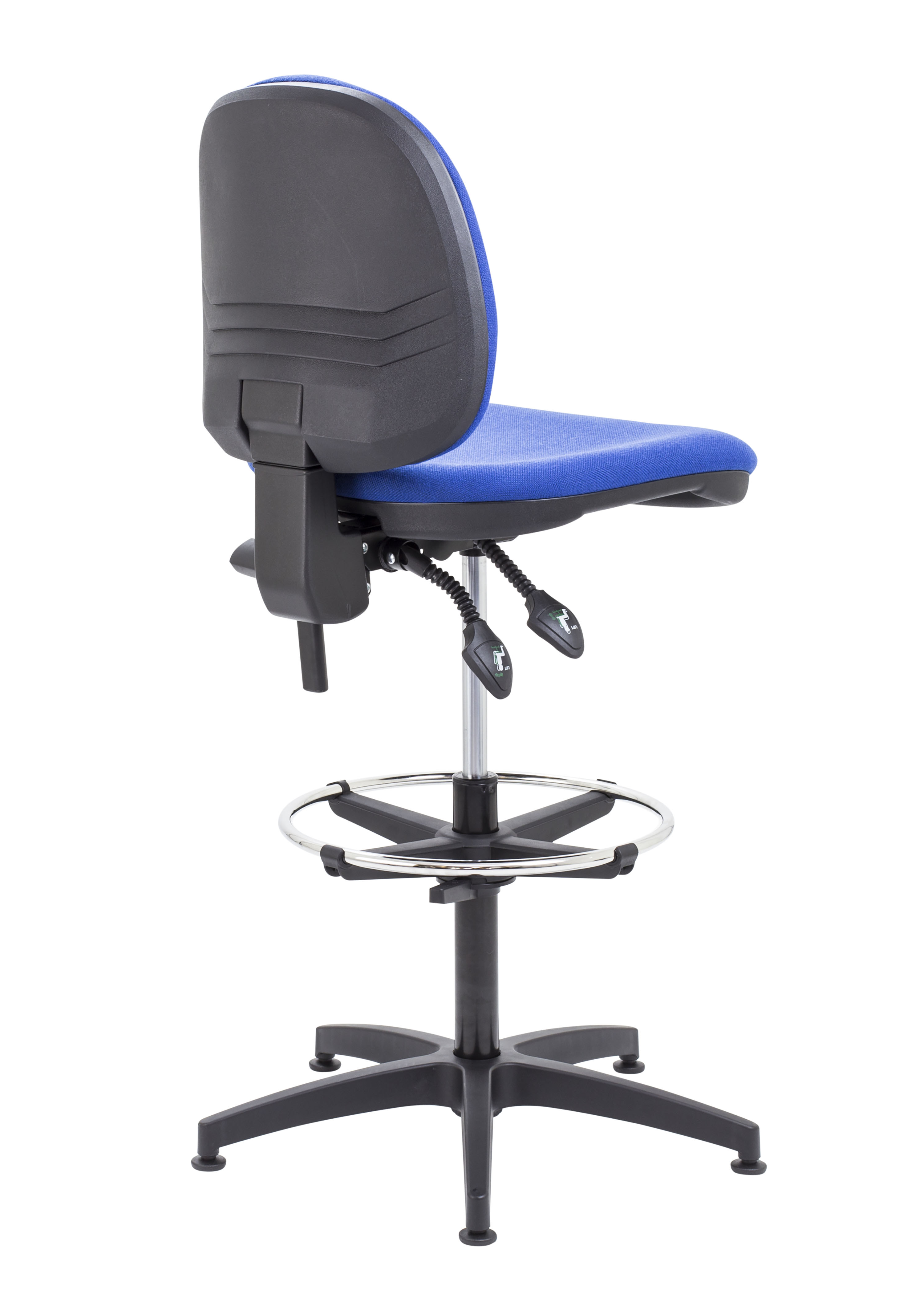 Concept Mid-Back Adjustable Draughtsman-Kit Chair | Royal Blue thumbnail 4