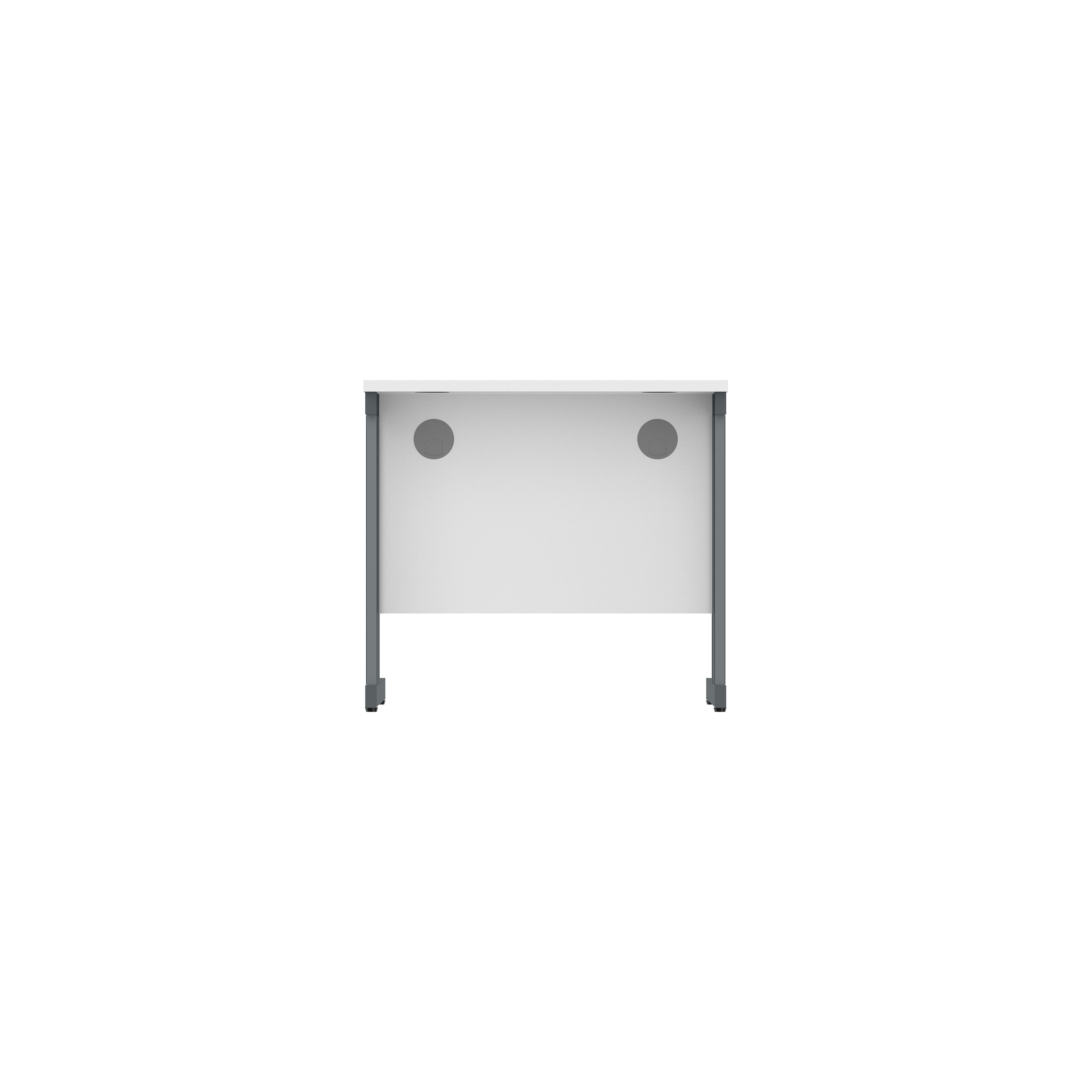 Office Rectangular Desk with Steel Double Upright Cantilever Frame (FSC) | 800X800 | Arctic White/Graphite thumbnail 4