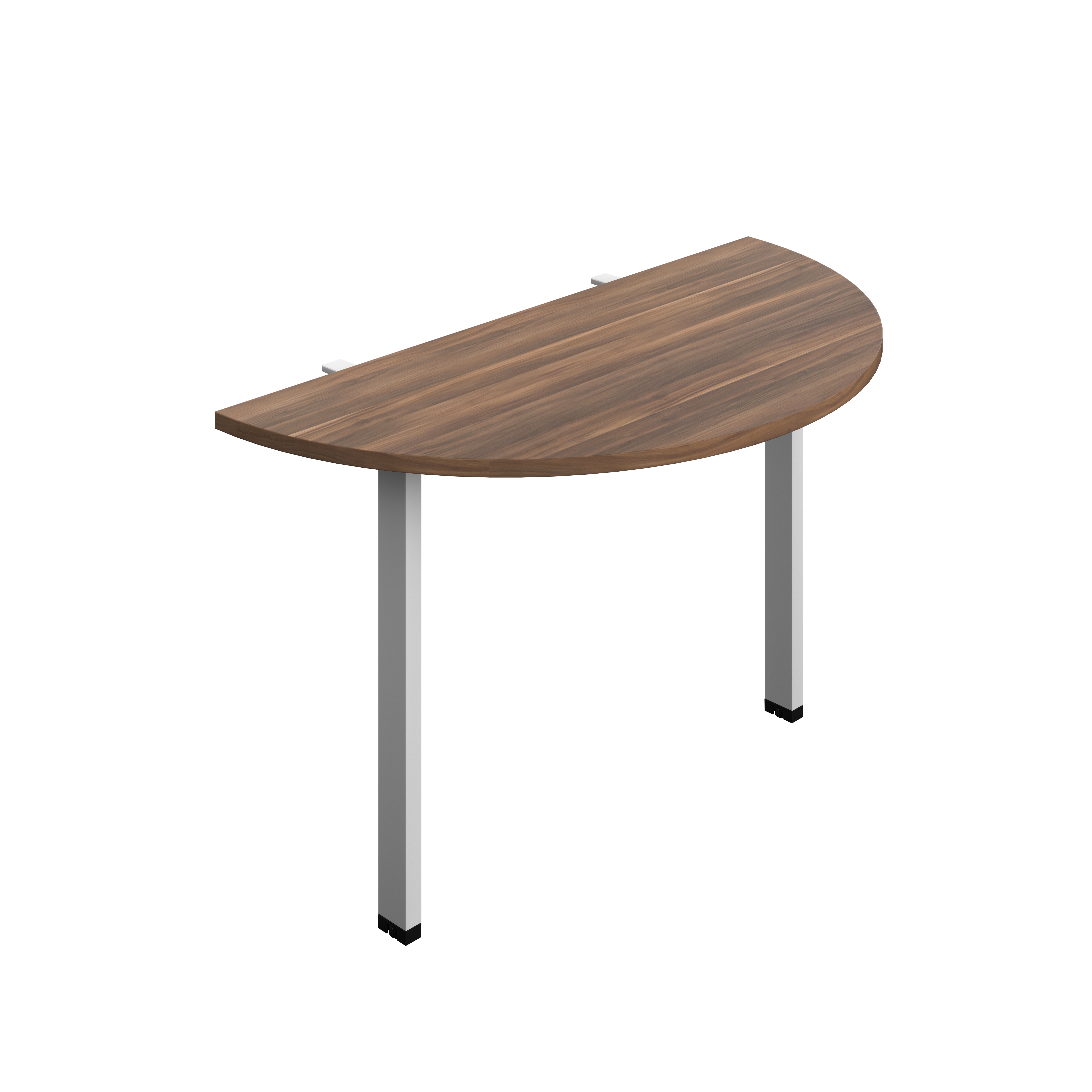 Synergy Screen Depth D-End Single Person Bench : Goal Post Leg : 1200 | 600 | Dark Walnut/Silver