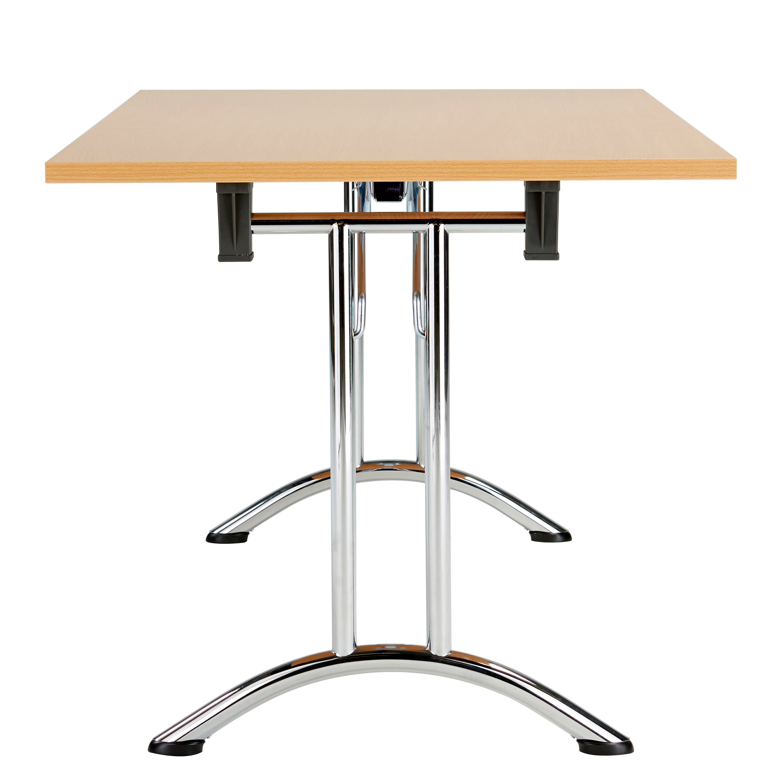 One Union Rectangular Folding Table (FSC) | 1400 X 700 | Beech/Chrome thumbnail 3