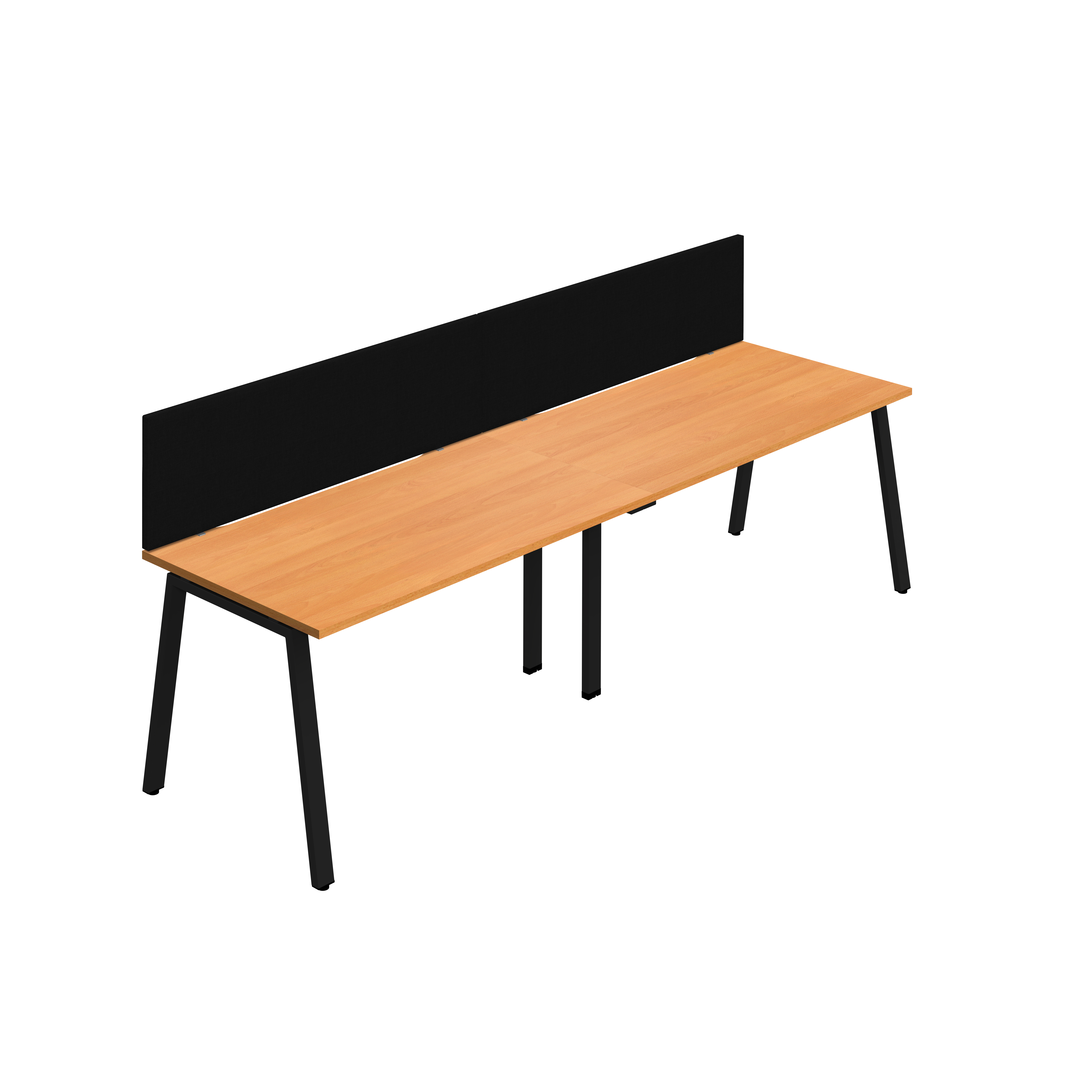 Synergy 2SP Bench Desk|A-Frame|Black Screen