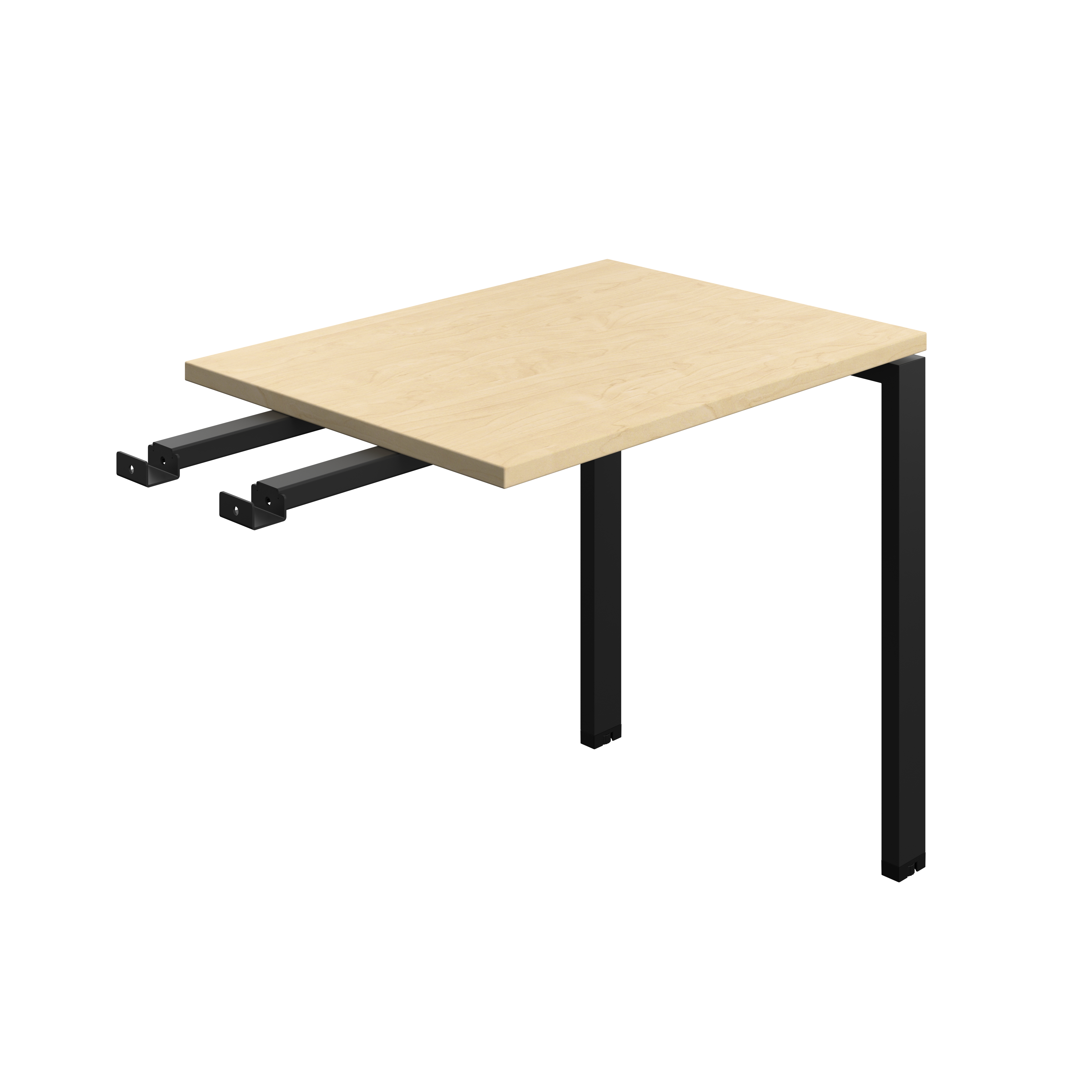 Synergy Bench with Return : Goal Post Leg | 800 X 600 | Maple/Black