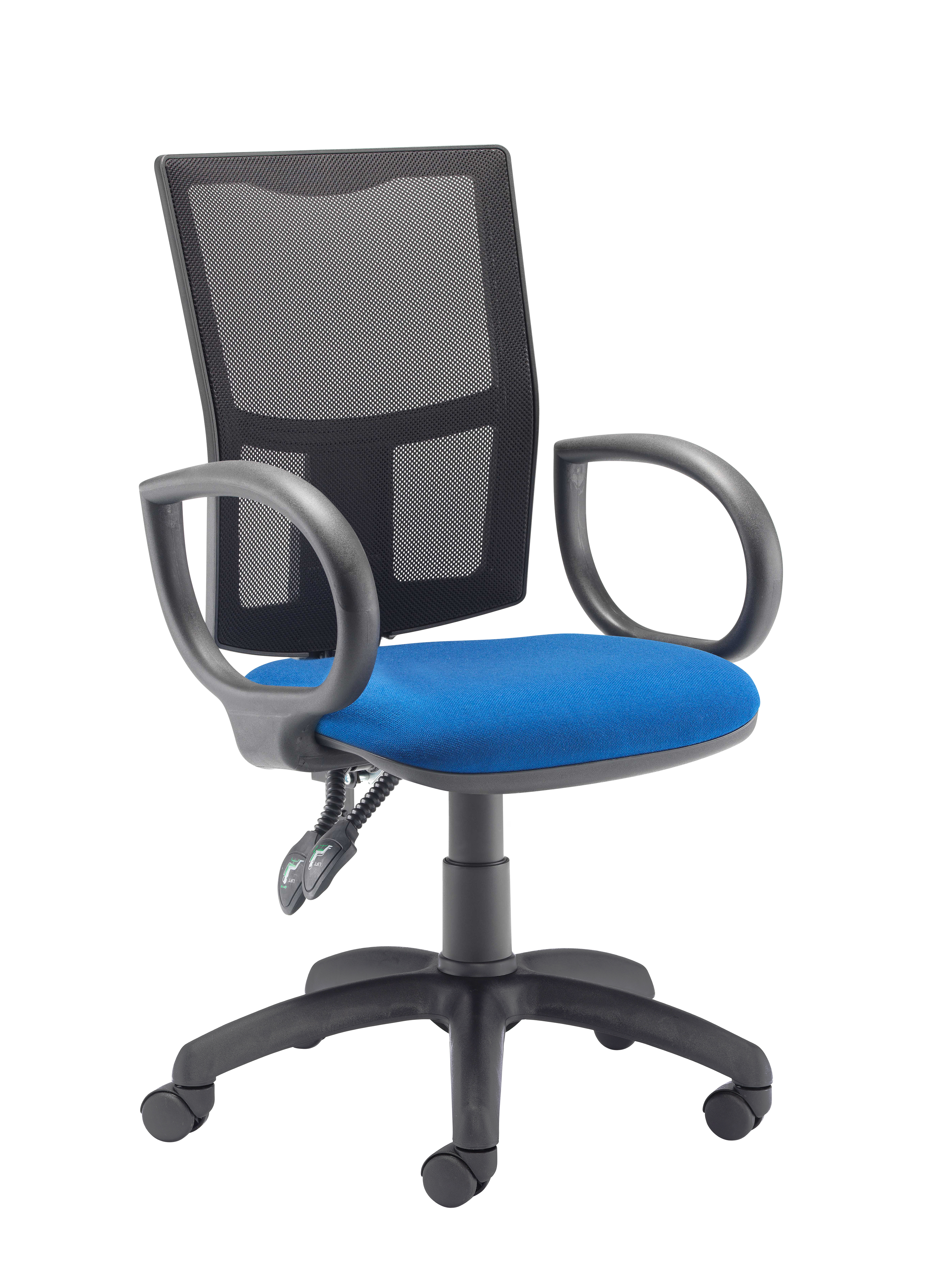 Calypso 2 Mesh Office Chair | Fixed Arms | Royal Blue
