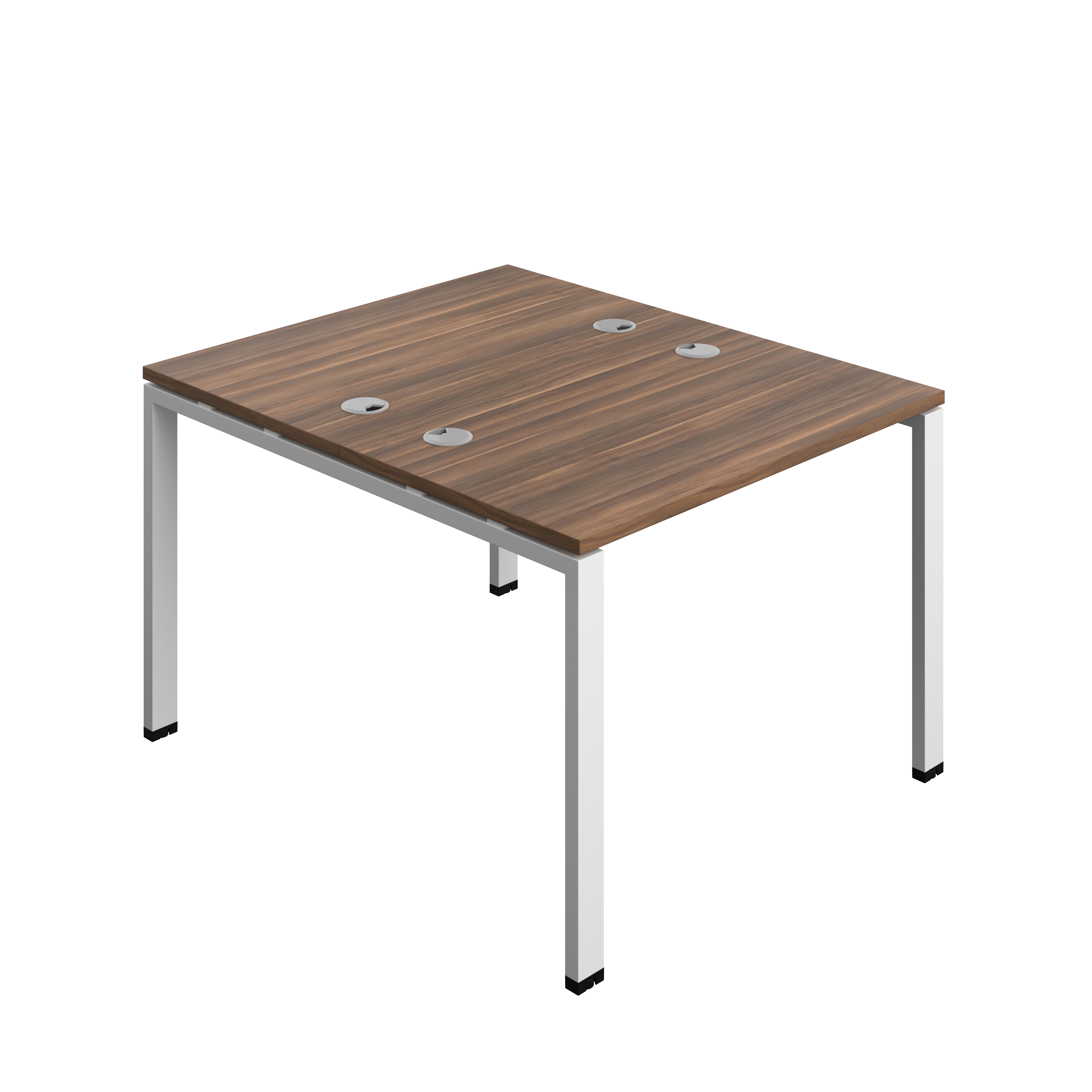 Synergy Bench with Cable Ports: 2 Person (FSC) : Goal Post Leg : 1000 | 600 | Dark Walnut/White