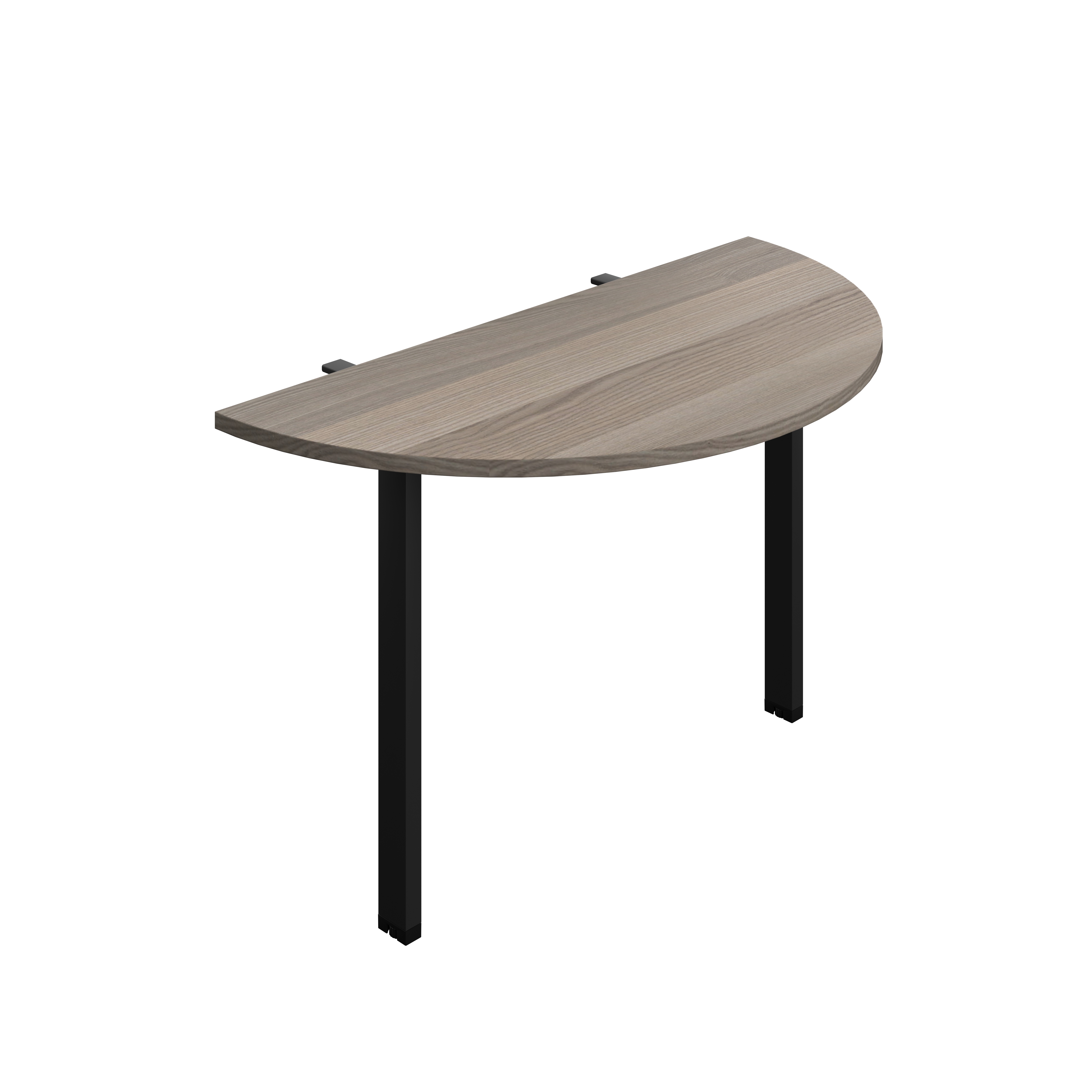 Synergy Screen Depth D-End Single Person Bench : Goal Post Leg : 1200 | 600 | Grey Oak/Black