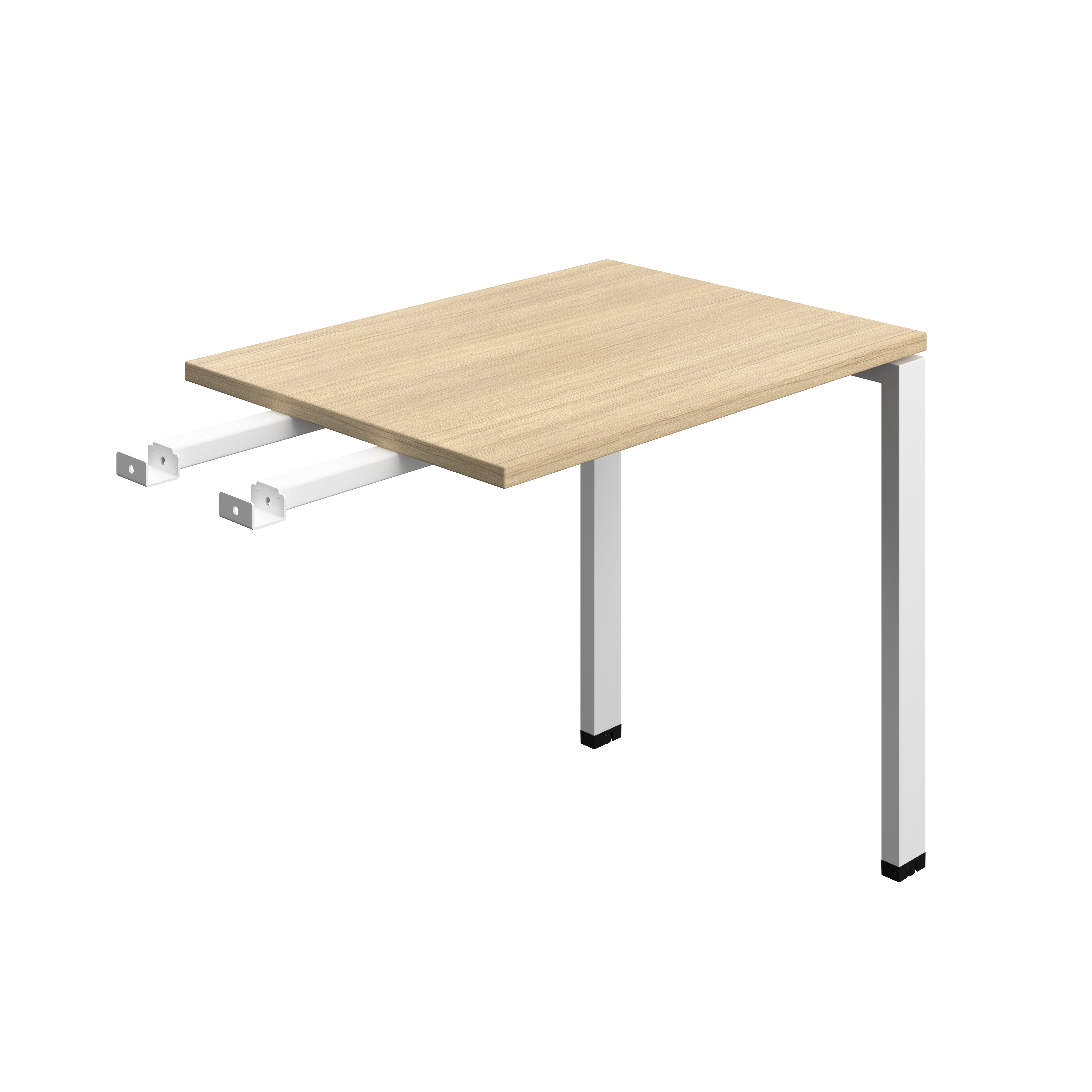 Synergy Bench with Return : Goal Post Leg | 800 X 600 | Nova Oak/White