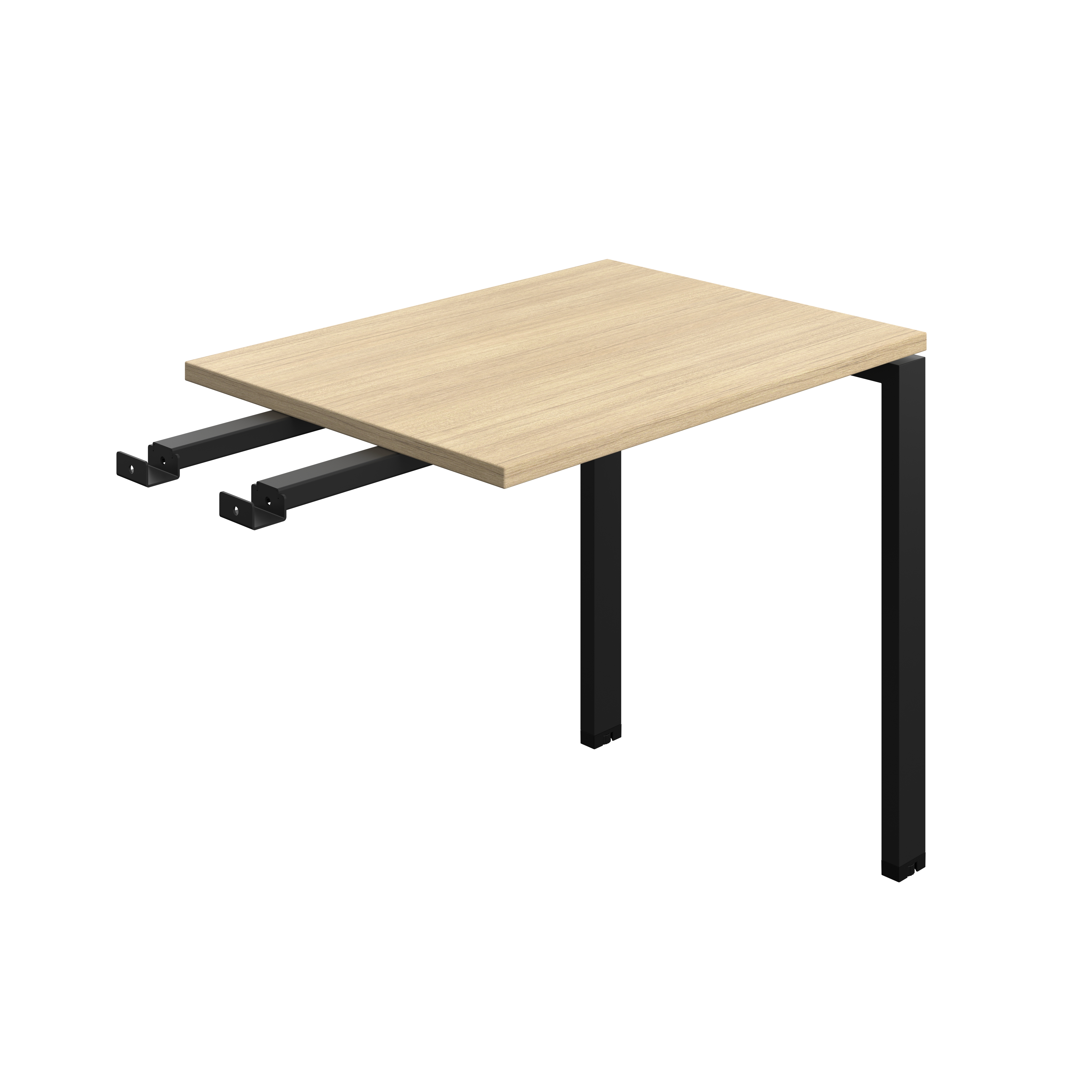 Synergy Bench with Return : Goal Post Leg | 800 X 600 | Nova Oak/Black