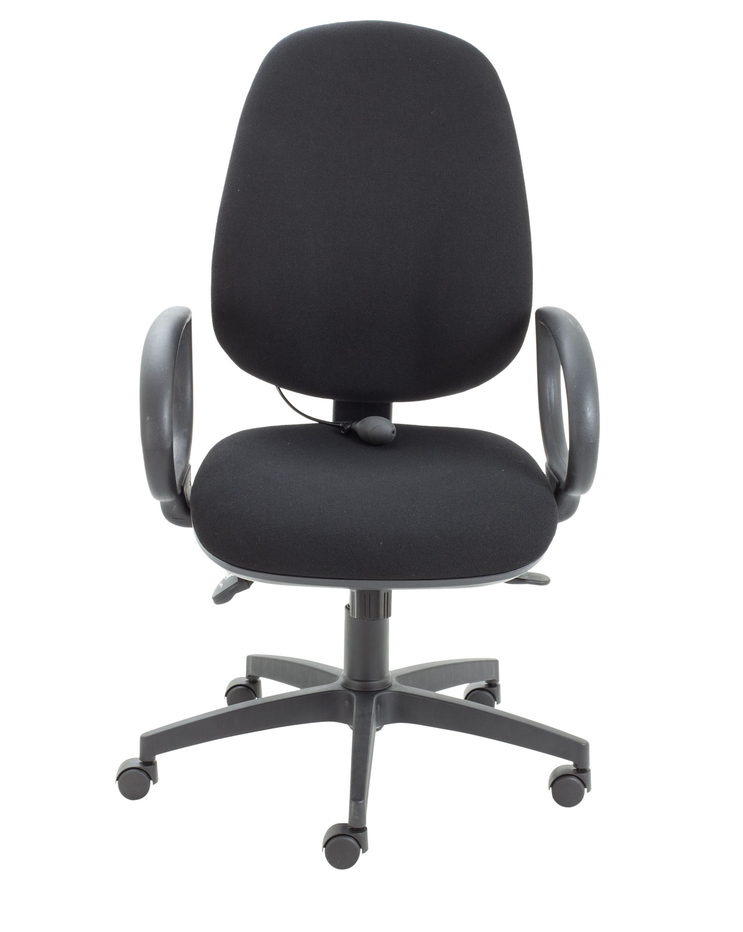 Maxi Ergo Chair with Lumbar Pump | Fixed Arms | Black thumbnail 2