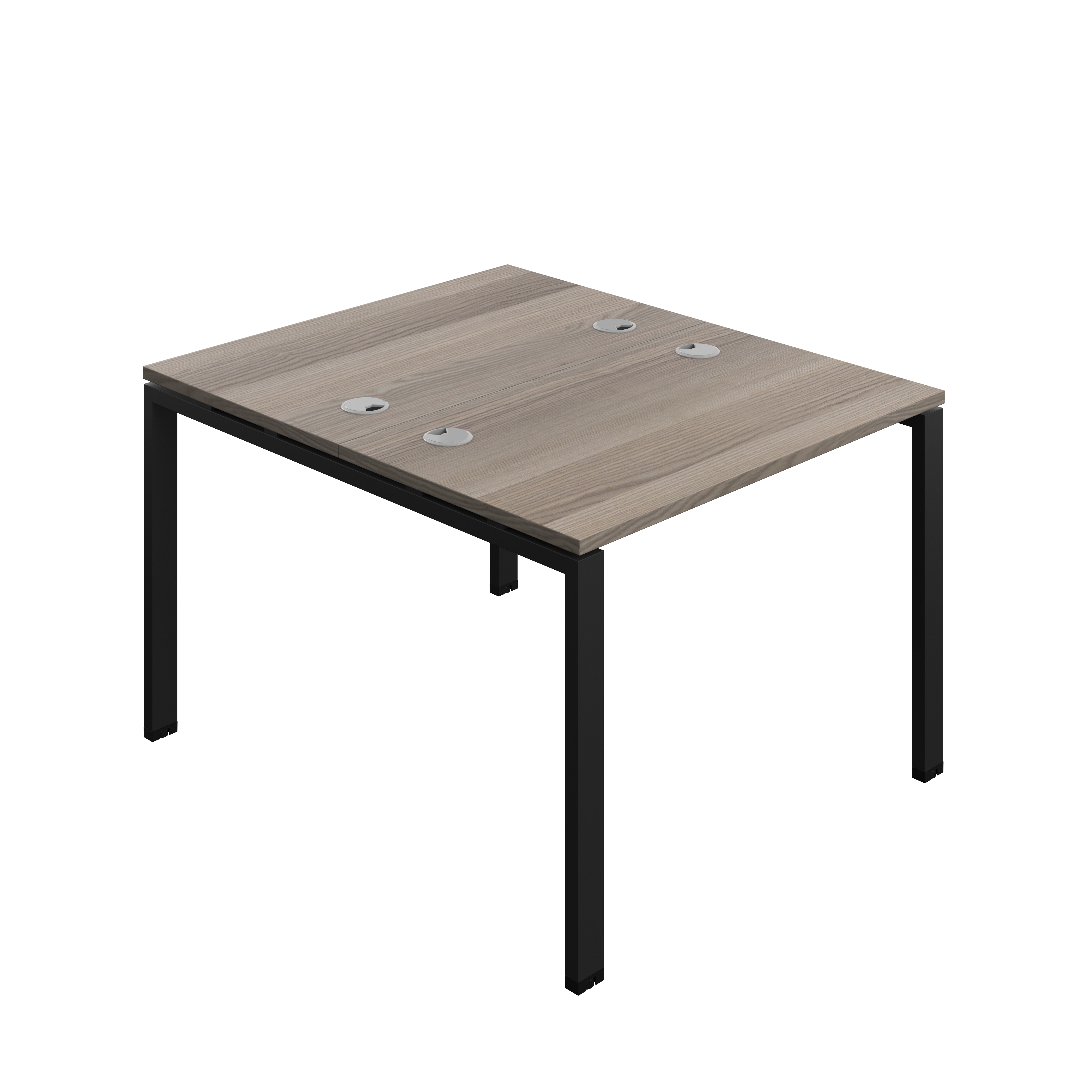 Synergy Bench with Cable Ports: 2 Person (FSC) : Goal Post Leg : 1000 | 600 | Grey Oak/Black