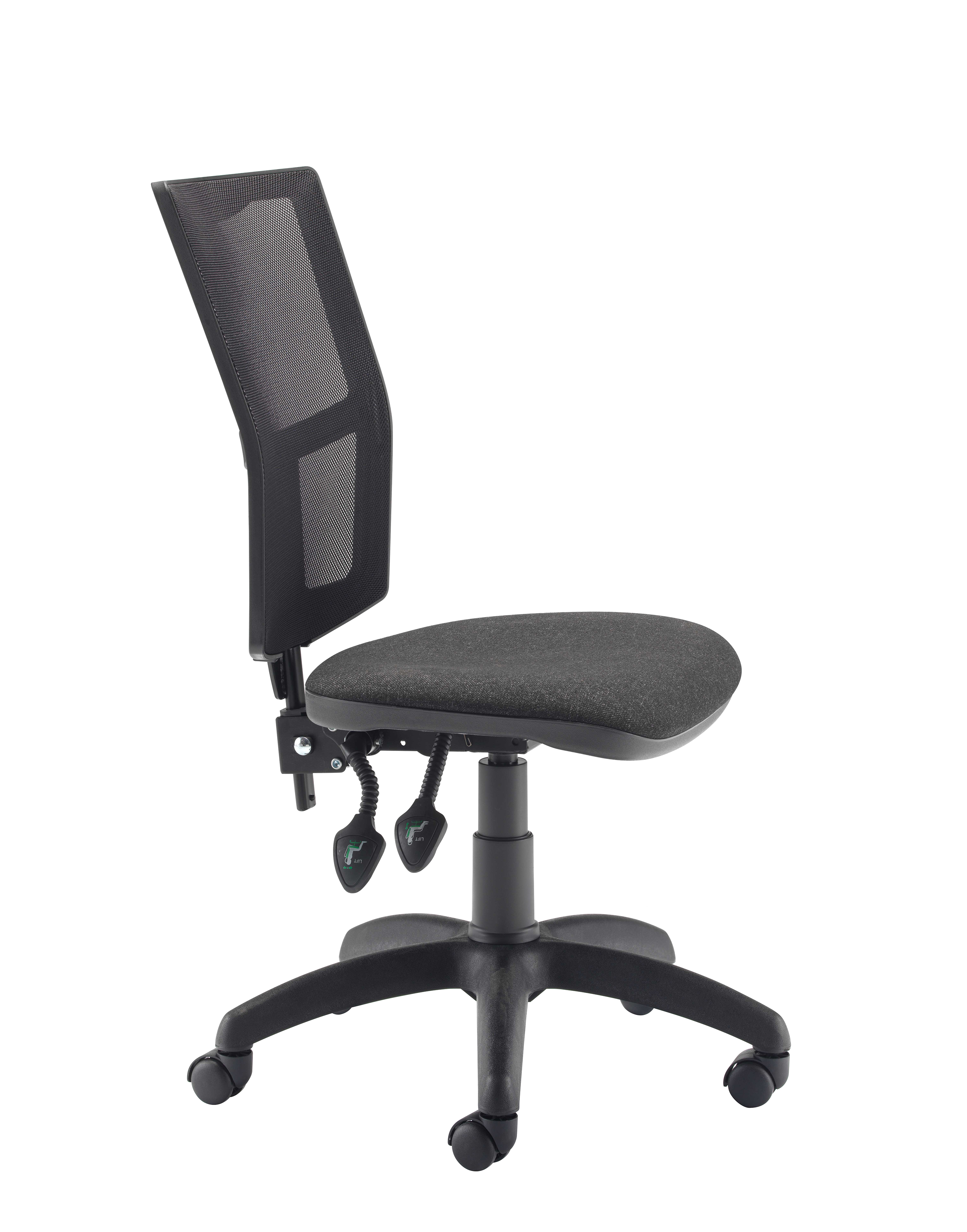 Calypso 2 Mesh Office Chair | No Arms | Charcoal thumbnail 3