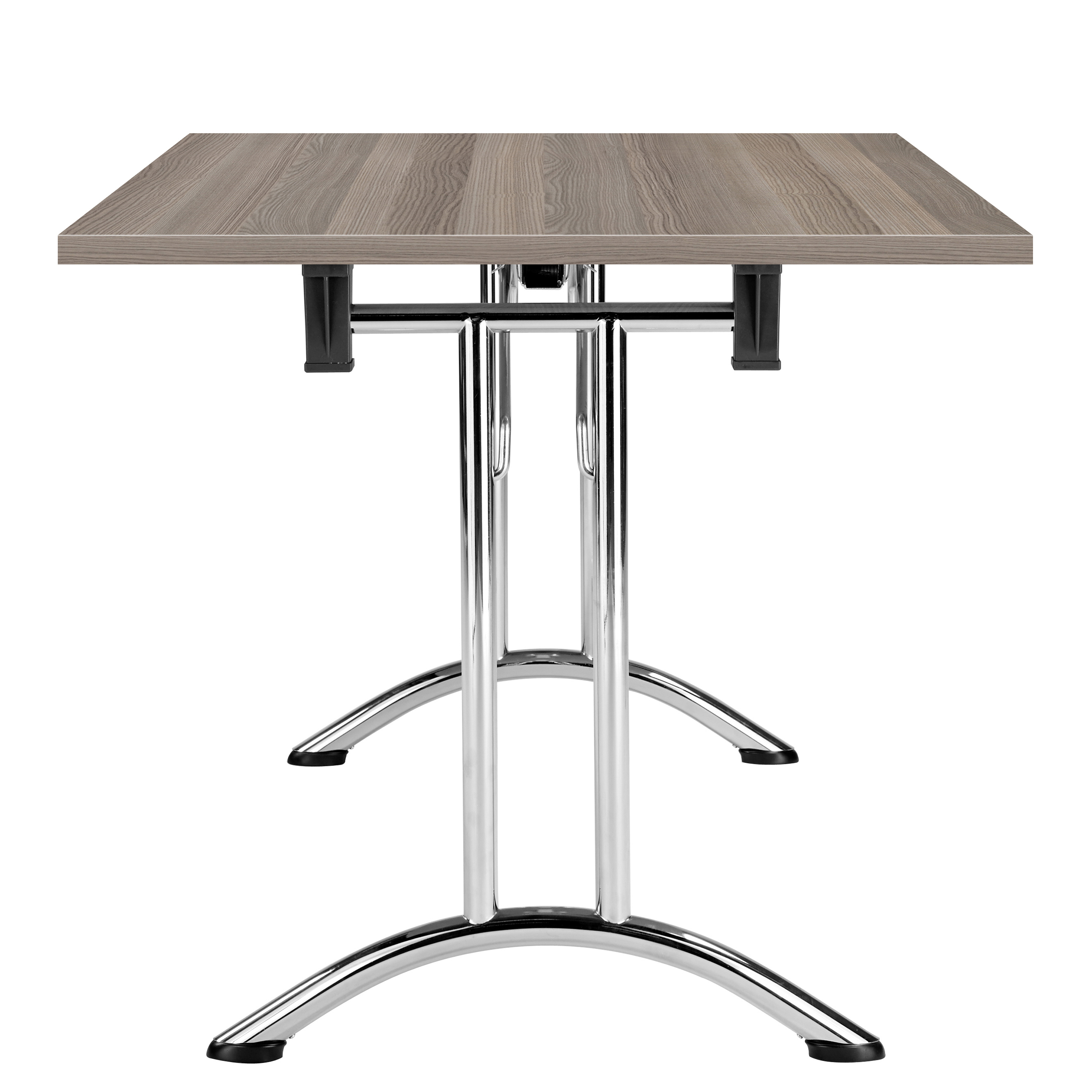 One Union Rectangular Folding Table (FSC) | 1400 X 700 | Grey Oak/Chrome thumbnail 2