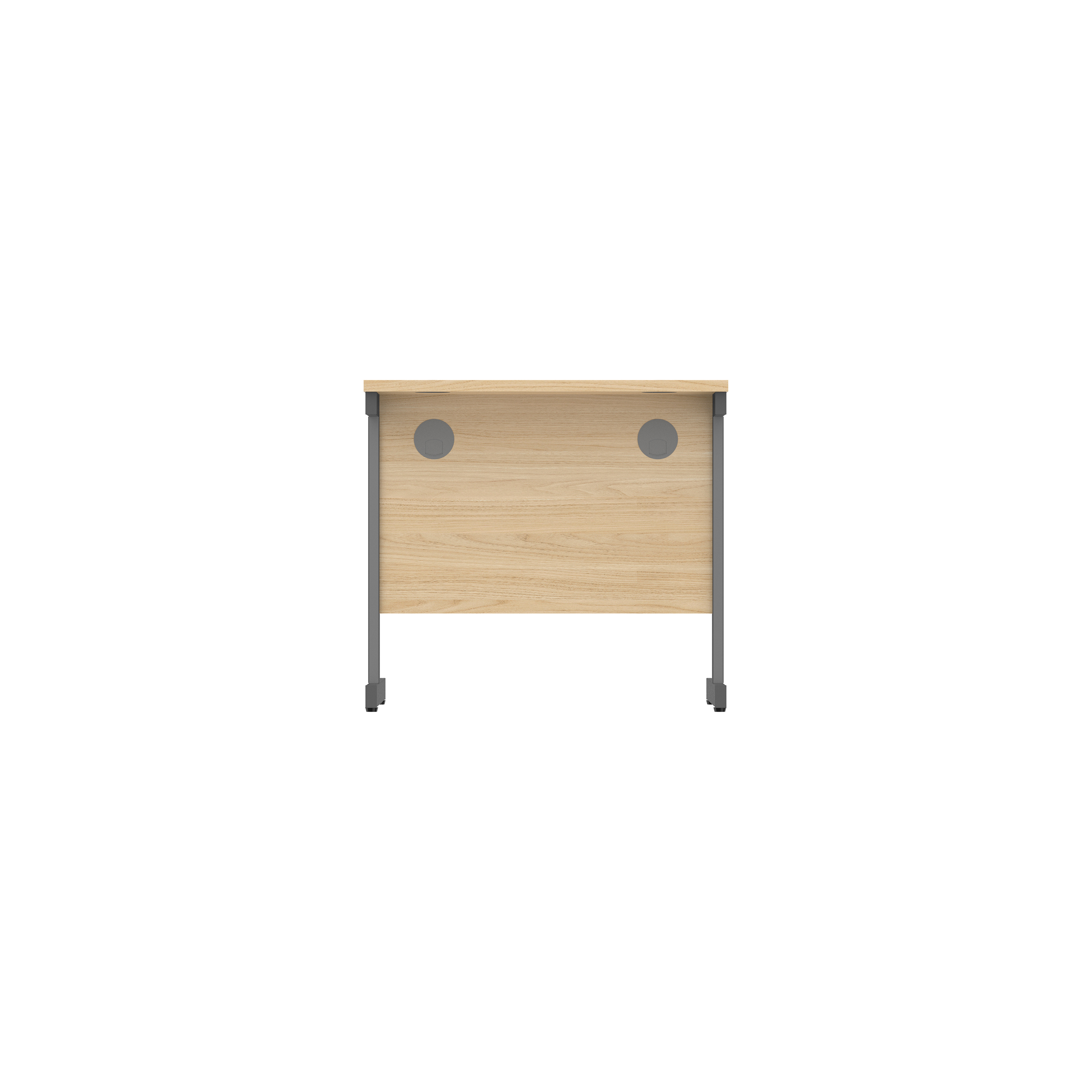 Office Rectangular Desk with Steel Single Upright Cantilever Frame (FSC) | 800X800 | Canadian Oak/Graphite thumbnail 4