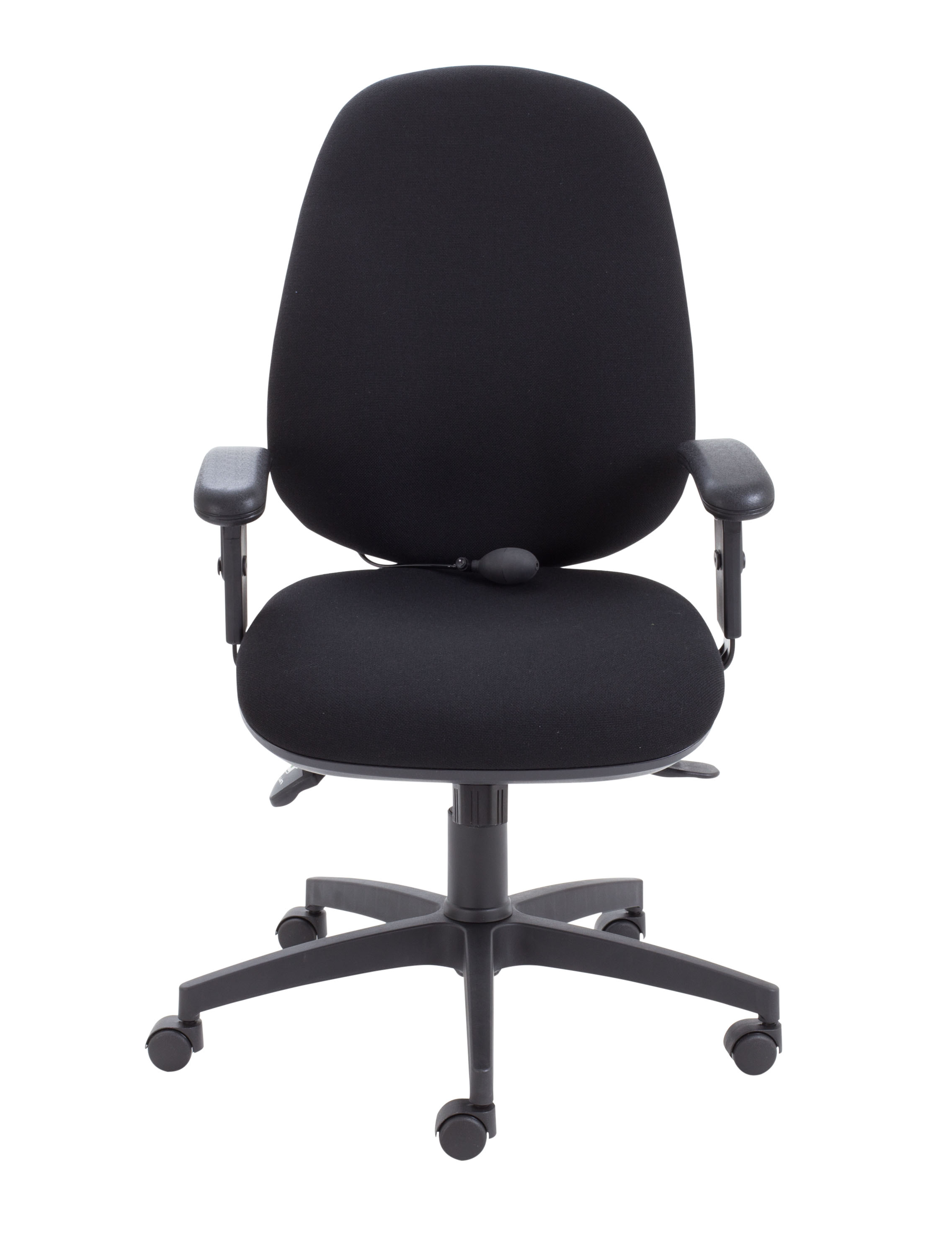 Maxi Ergo Chair with Lumbar Pump | Adjustable Arms | Black thumbnail 2