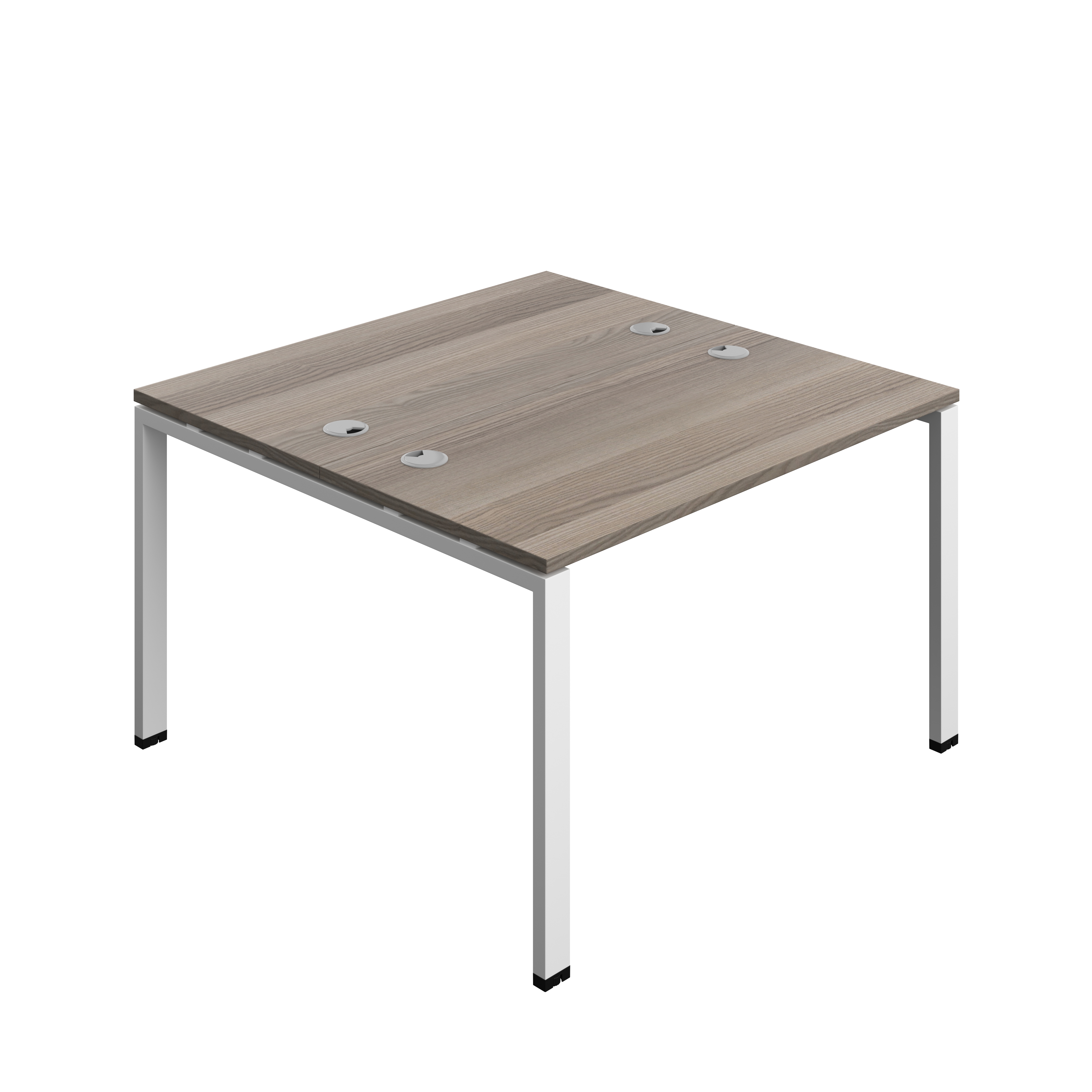 Synergy Bench with Cable Ports: 2 Person (FSC) : Goal Post Leg : 1200 | 700 | Grey Oak/White