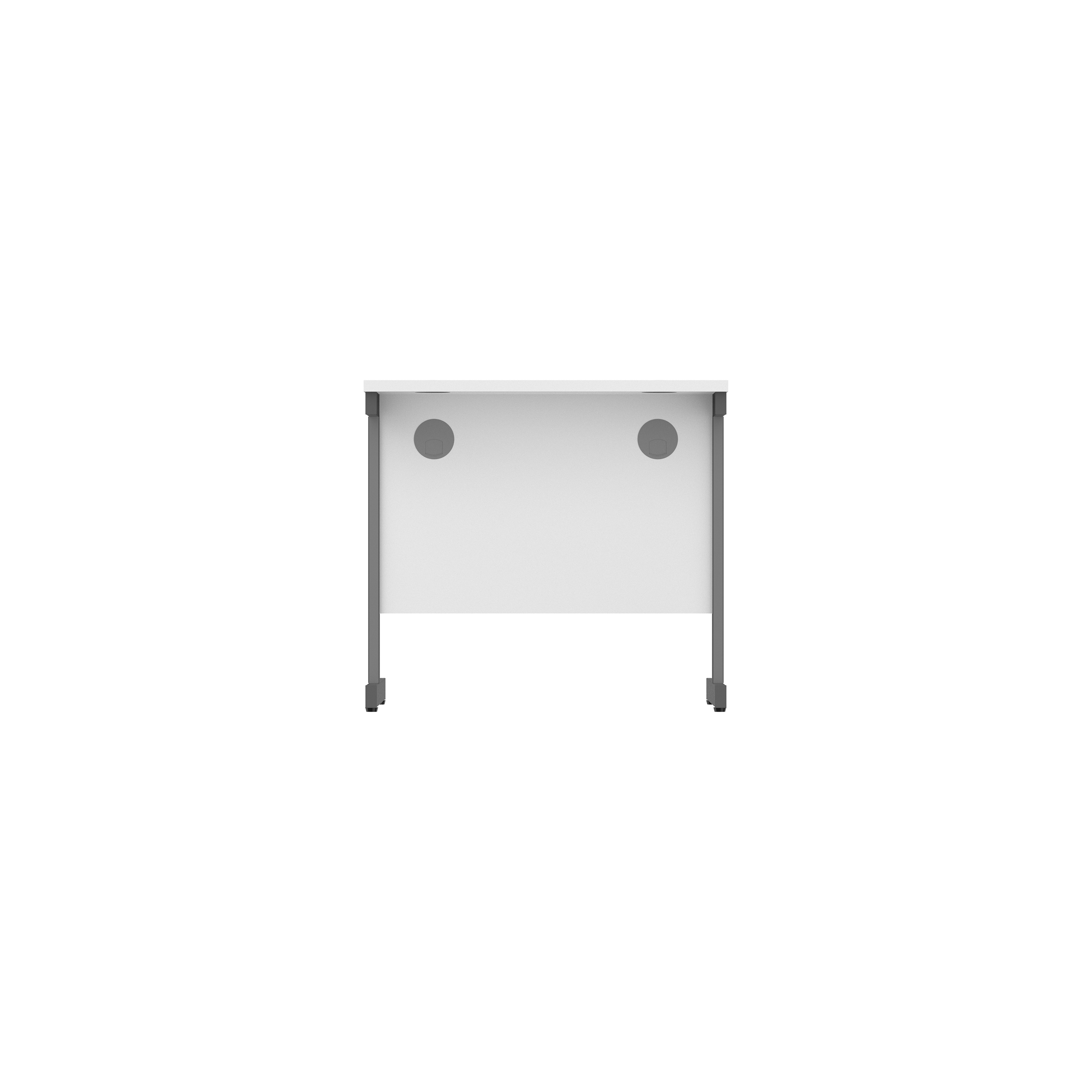 Office Rectangular Desk with Steel Single Upright Cantilever Frame (FSC) | 800X800 | Arctic White/Graphite thumbnail 4
