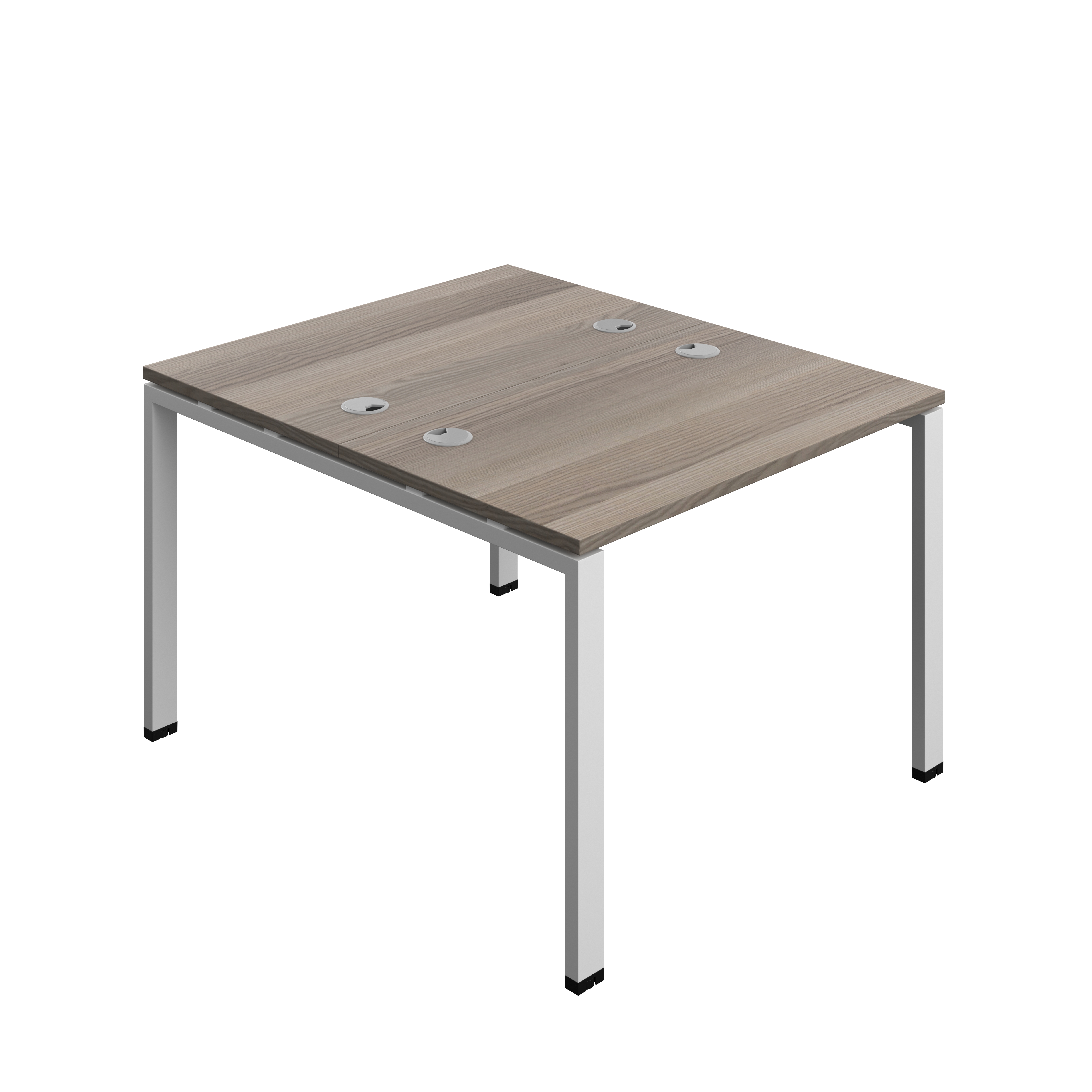 Synergy Bench with Cable Ports: 2 Person (FSC) : Goal Post Leg : 1000 | 600 | Grey Oak/Silver