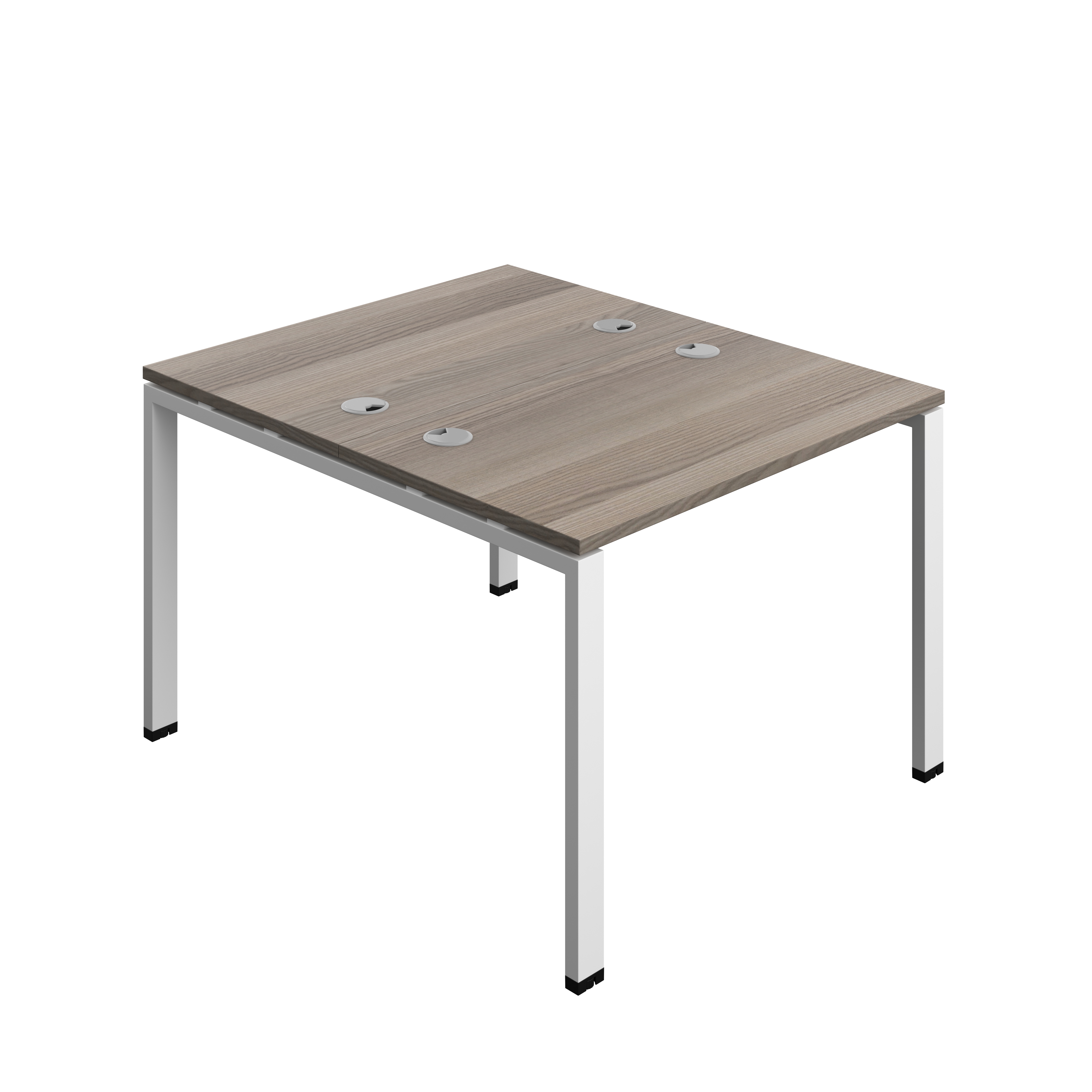 Synergy Bench with Cable Ports: 2 Person (FSC) : Goal Post Leg : 1000 | 600 | Grey Oak/White