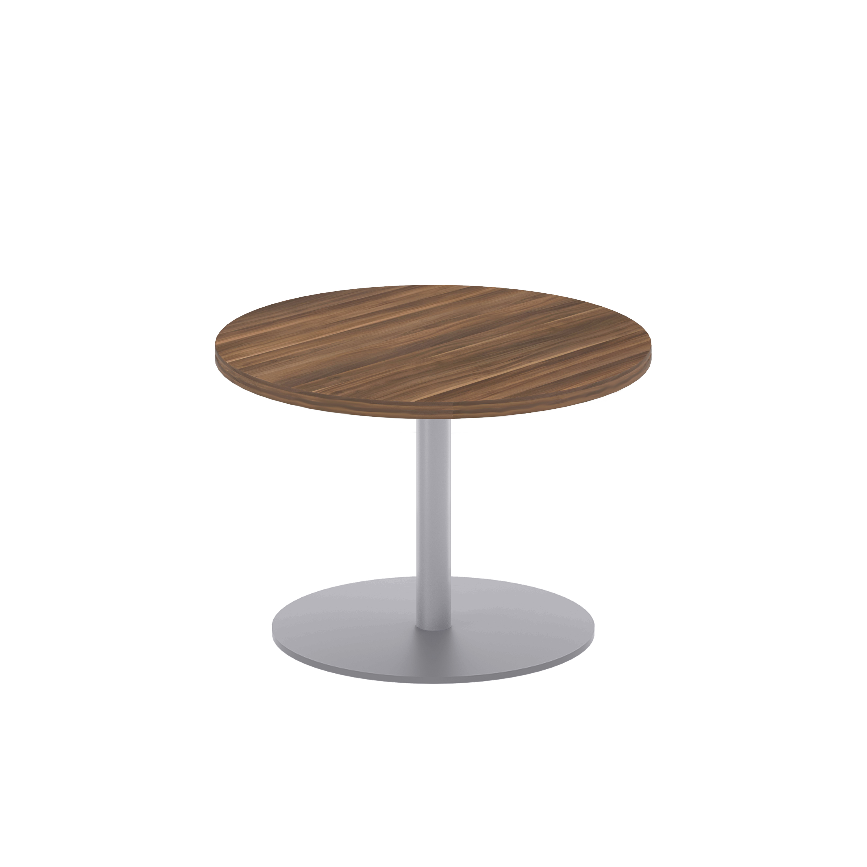Contract Table Low (FSC) | 600mm | Dark Walnut/Silver