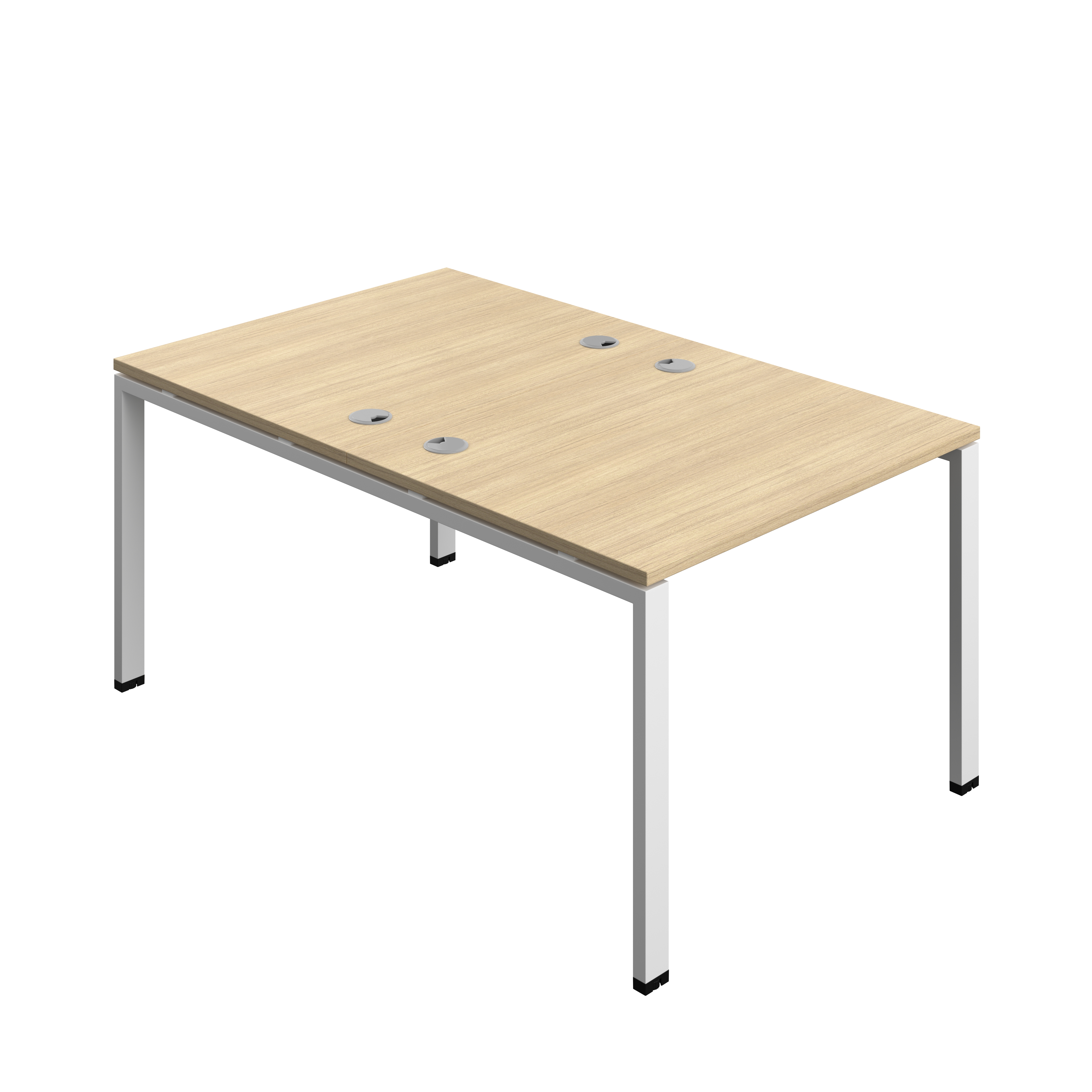 Synergy Bench with Cable Ports: 2 Person (FSC) : Goal Post Leg : 1000 | 800 | Nova Oak/White