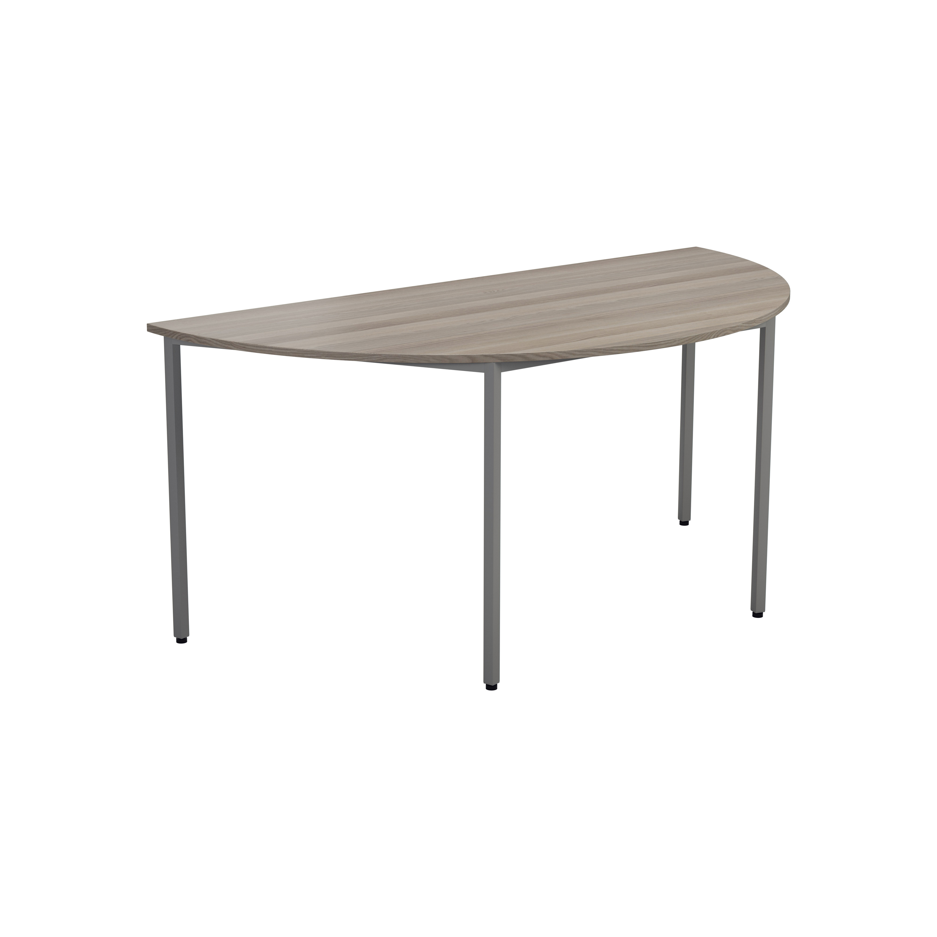 Semicircular+Multipurpose+Table+1600+X+800+Grey+Oak%2FSilver