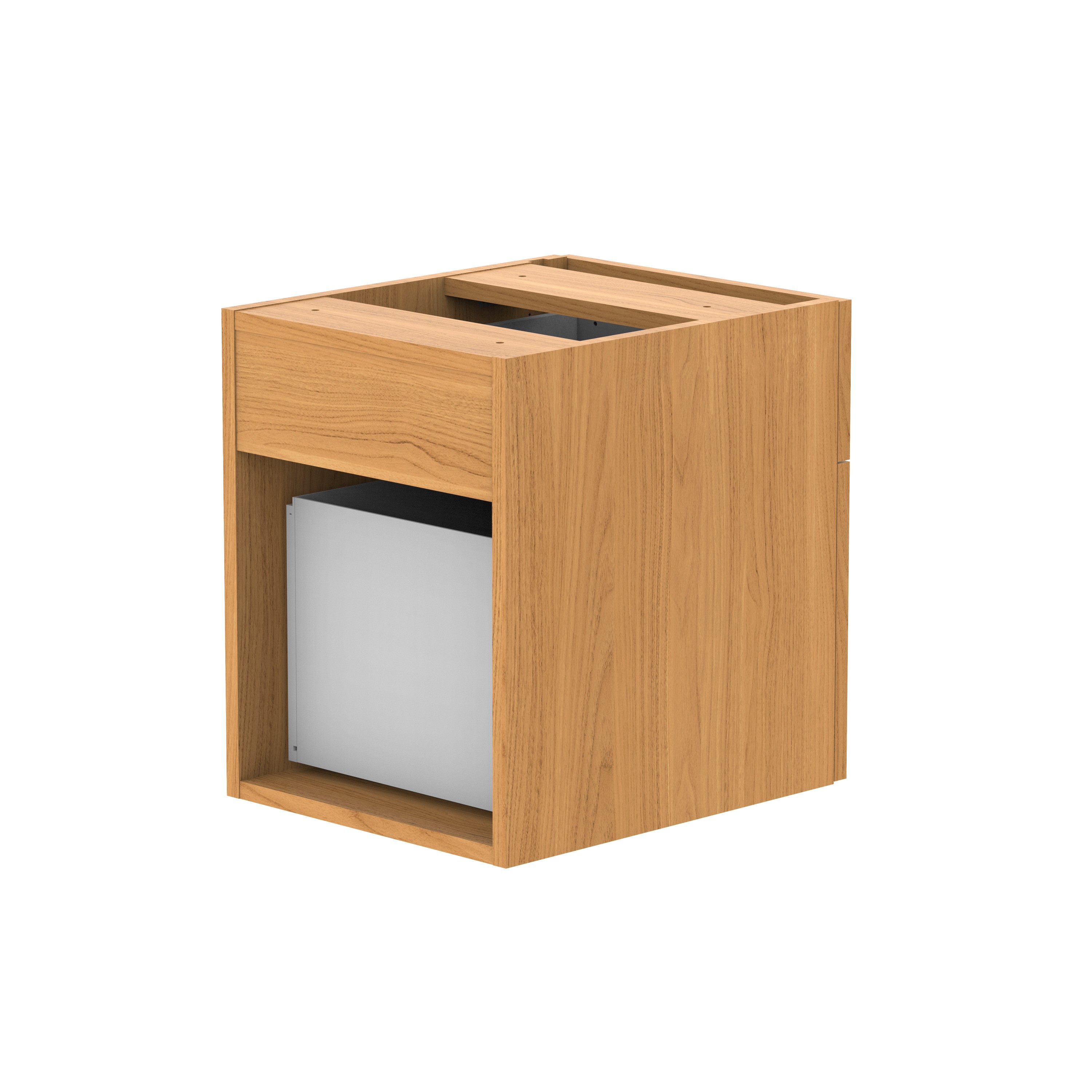 Fixed Under Desk Office Storage Unit (FSC) | 2 Drawers | 600 Deep | Norwegian Beech thumbnail 5