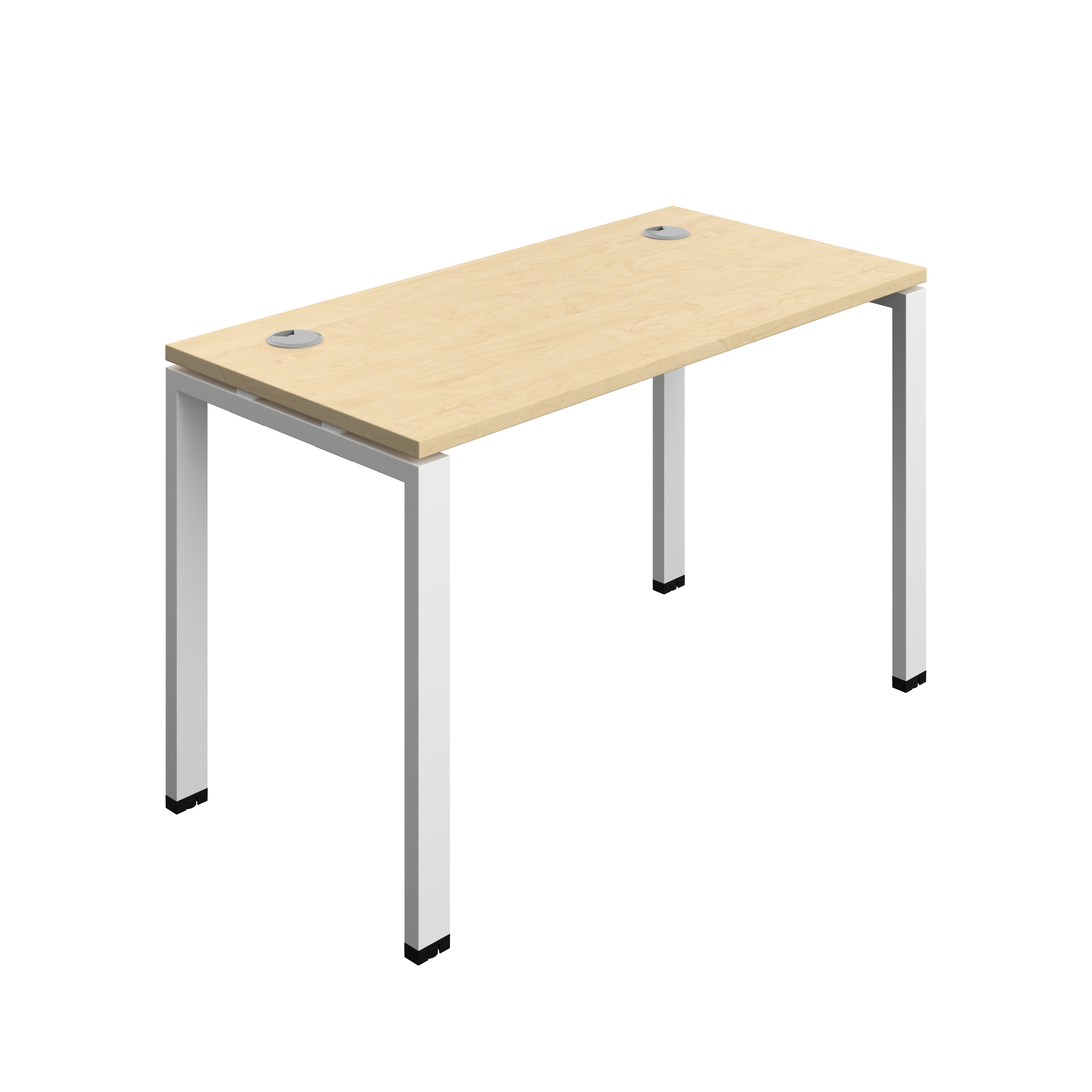 Synergy Bench with Cable Ports: 1 Person (FSC) : Goal Post Leg : 1200 | 700 | Maple/White