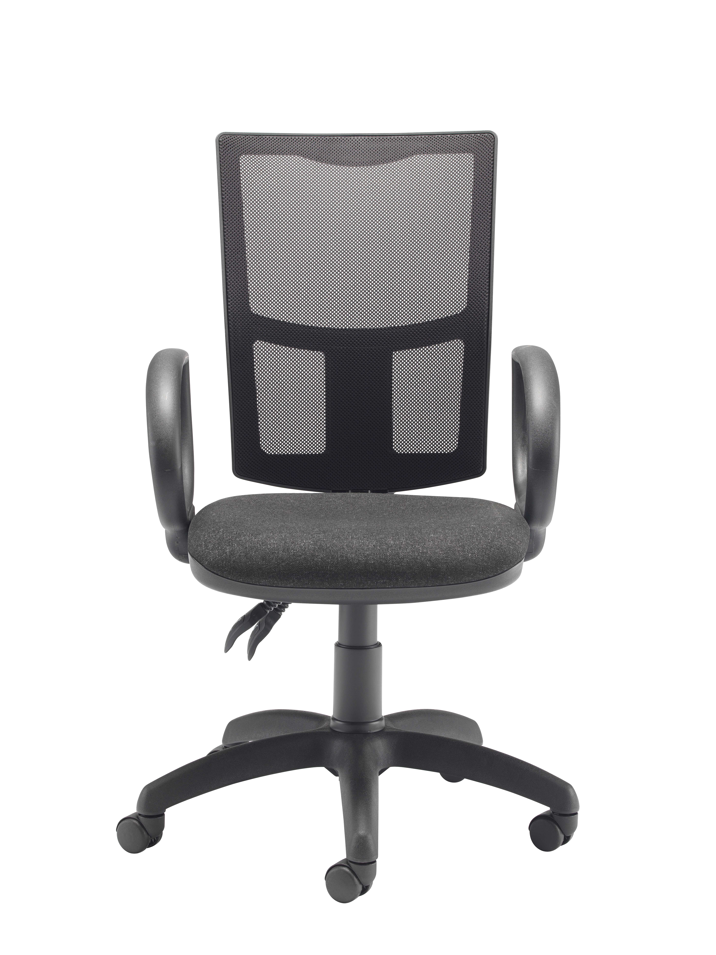 Calypso 2 Mesh Office Chair | Fixed Arms | Charcoal thumbnail 2
