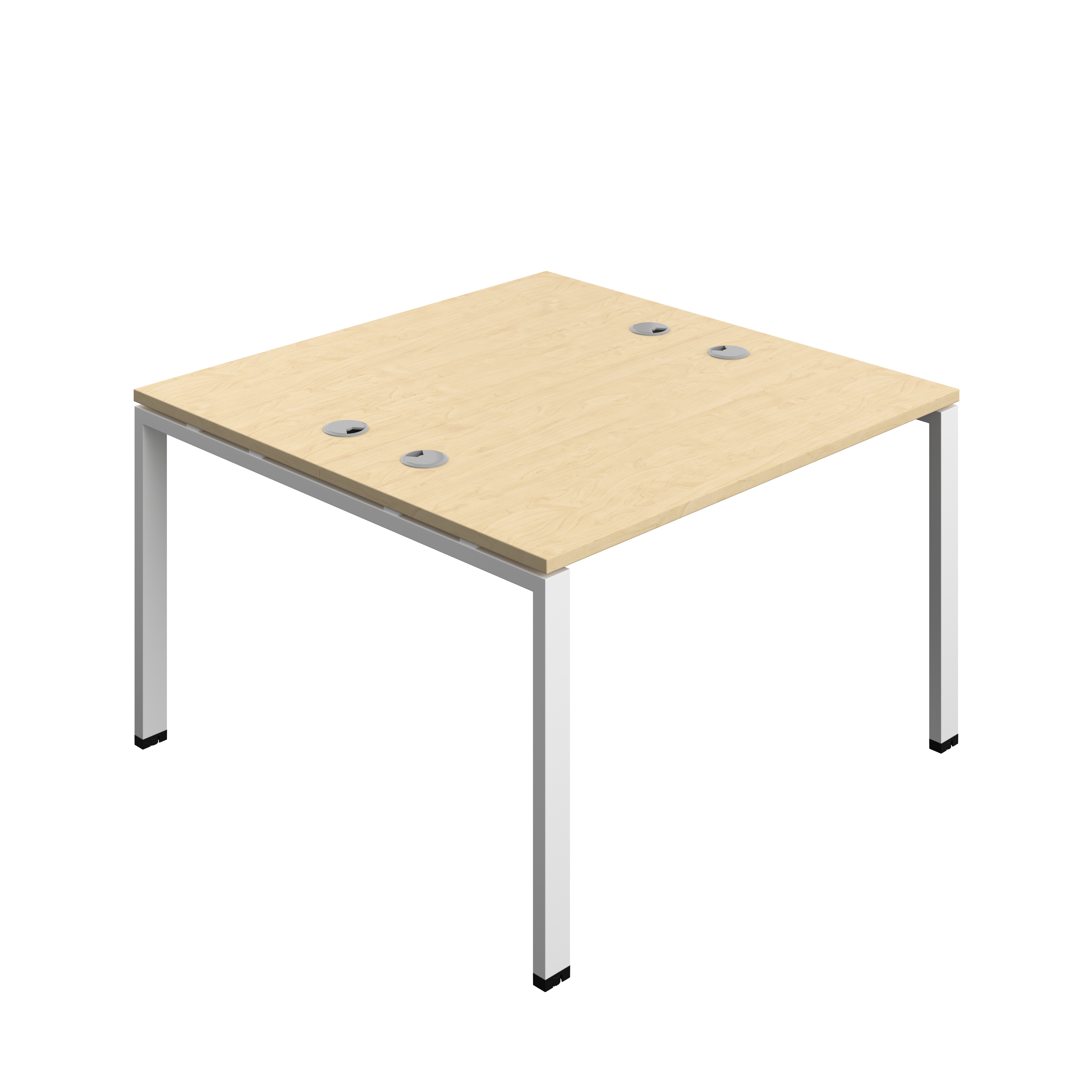 Synergy Bench with Cable Ports: 2 Person (FSC) : Goal Post Leg : 1200 | 700 | Maple/White