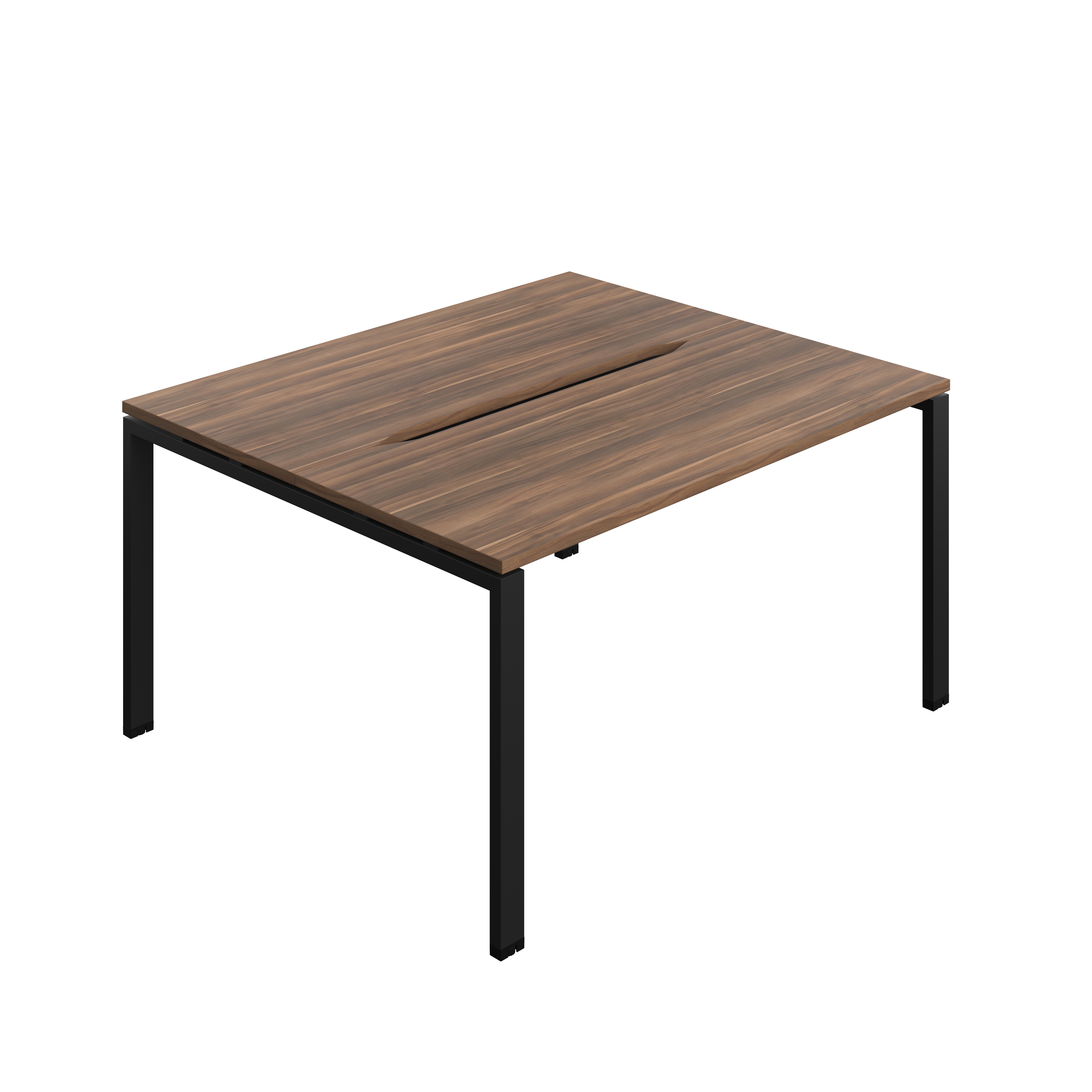 Synergy Bench with Cut Out: 2 Person (FSC) : Goal Post Leg : 1400 | 600 | Dark Walnut/Black