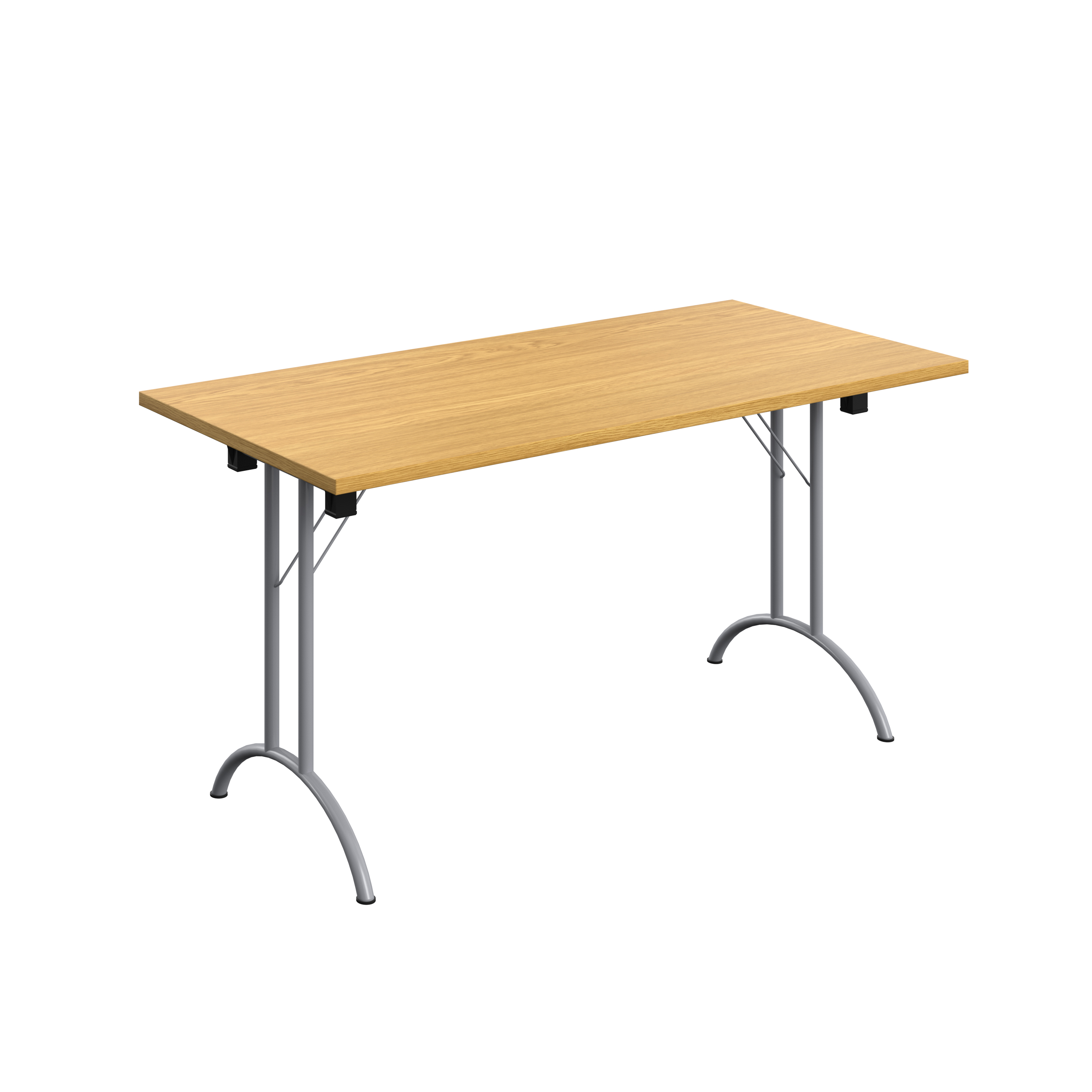 One Union Rectangular Folding Table (FSC) | 1400 X 700 | Nova Oak/Silver