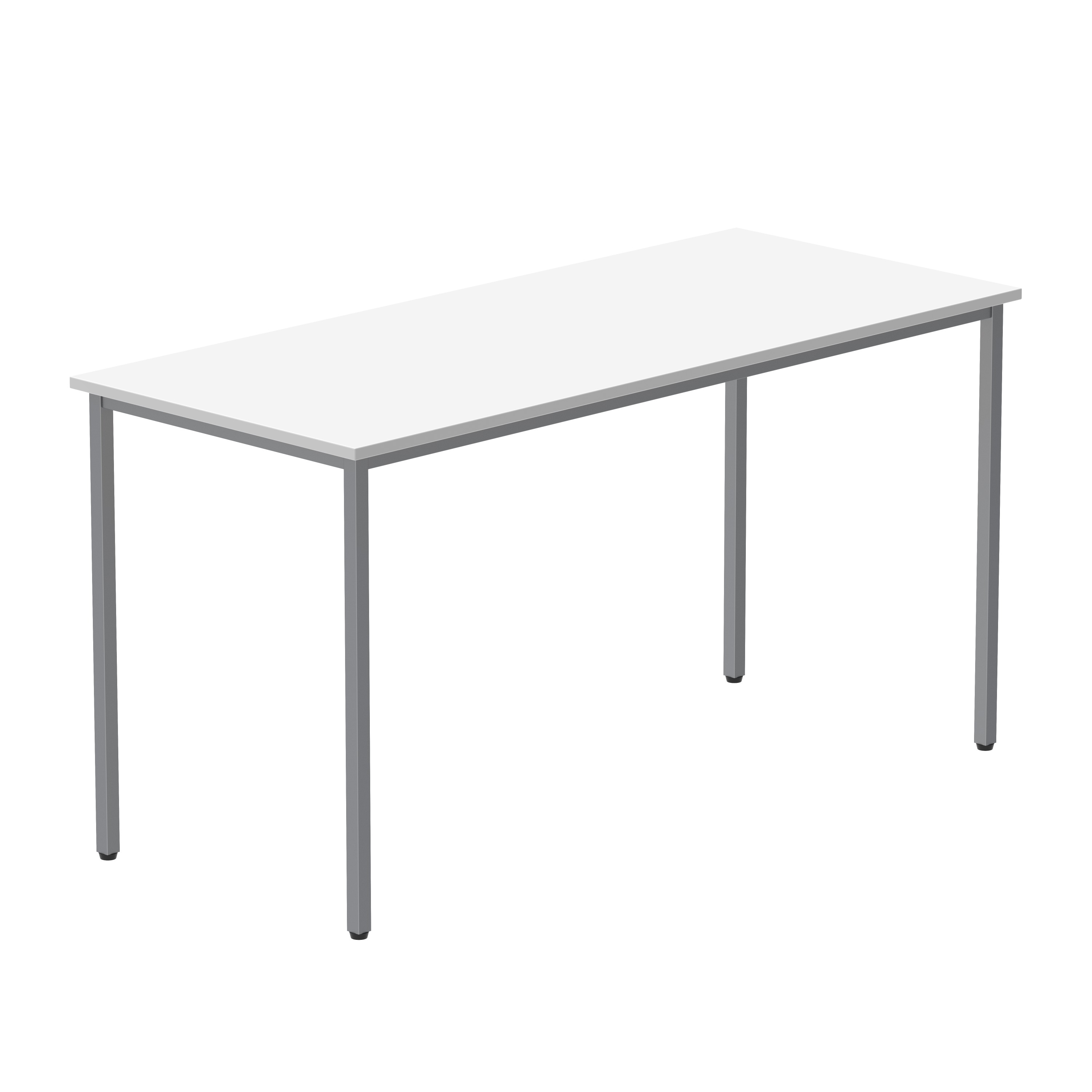 Office Rectangular Multi-Use Table (FSC) | 1400X600 | Arctic White/Silver thumbnail 5