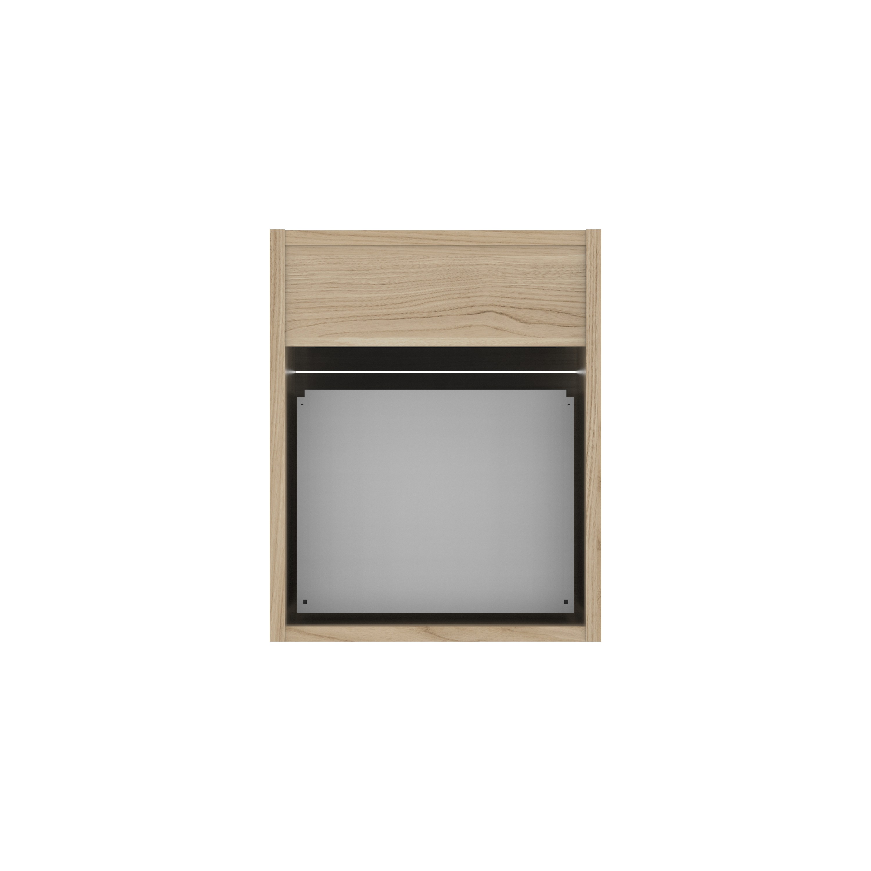 Fixed Under Desk Office Storage Unit (FSC) | 2 Drawers | 600 Deep | Canadian Oak thumbnail 4