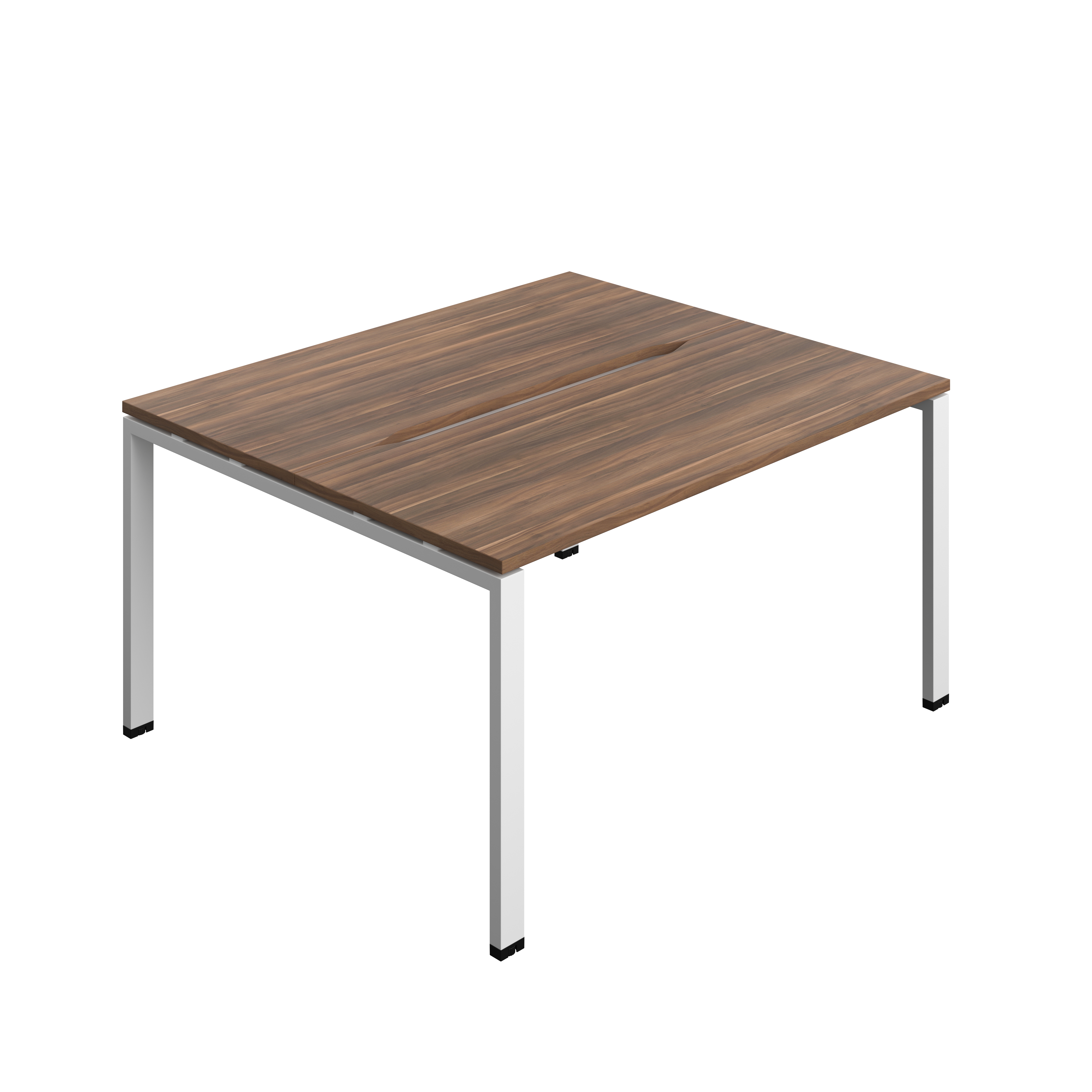 Synergy Bench with Cut Out: 2 Person (FSC) : Goal Post Leg : 1400 | 600 | Dark Walnut/White