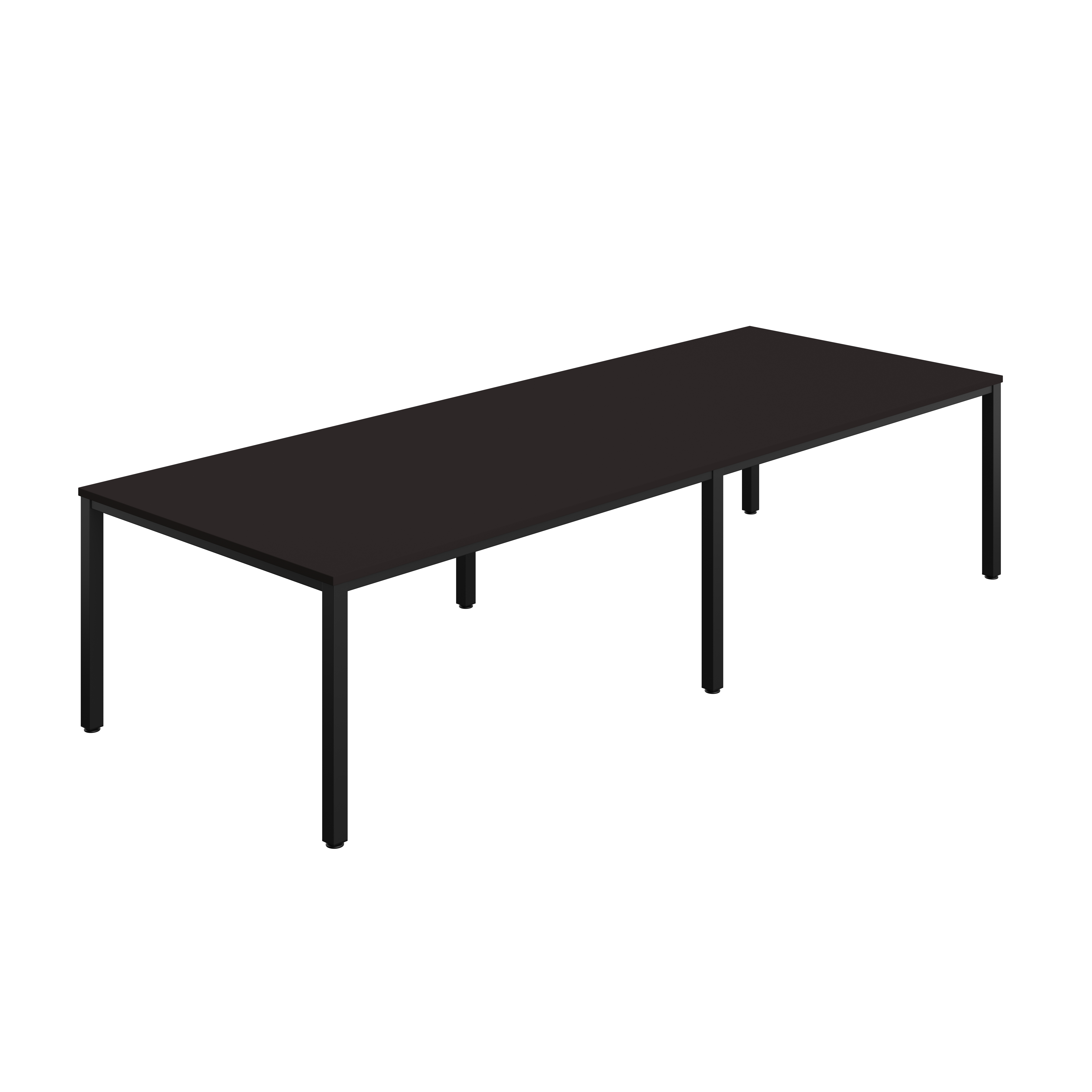 Fraction Infinity Rectangular Meeting Table (FSC) | 3200 X 1200 | Anthracite/Black