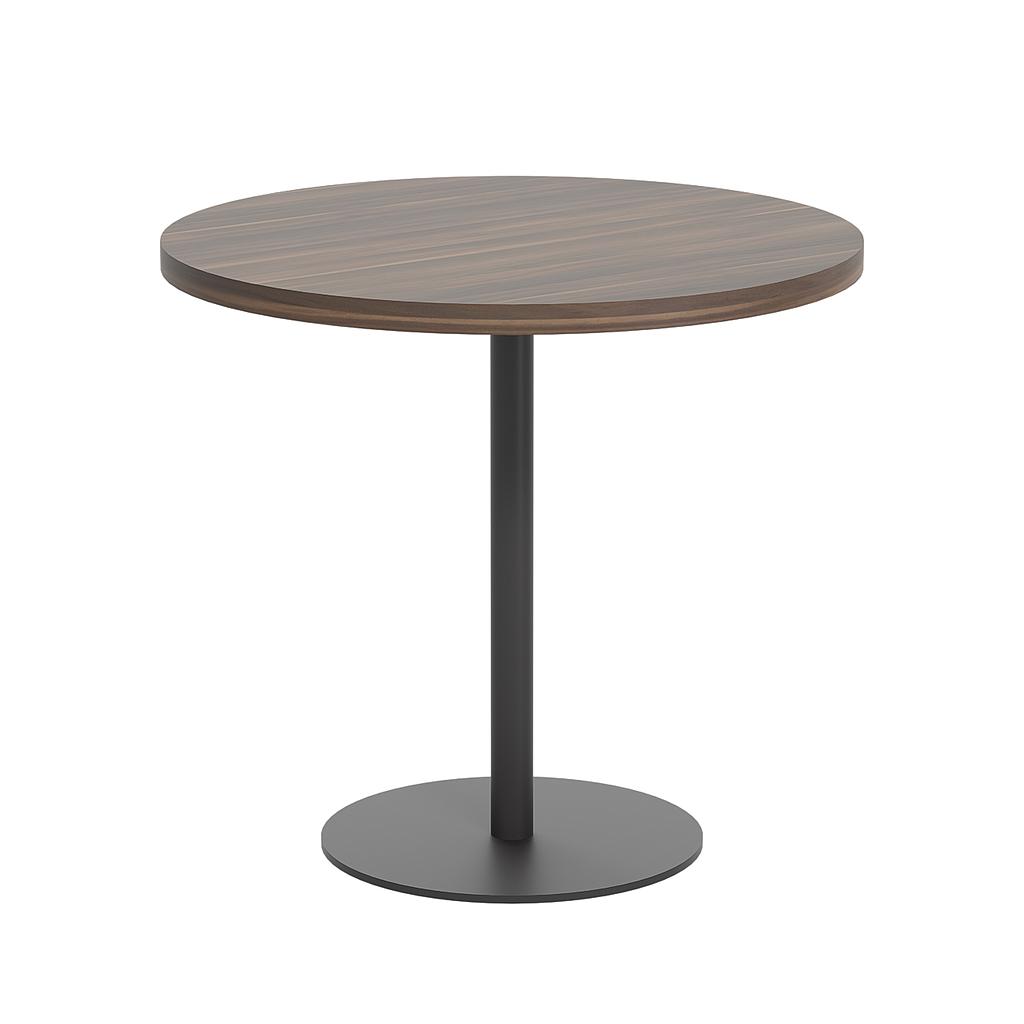 Contract Table Mid (FSC) | 800mm | Dark Walnut/Black