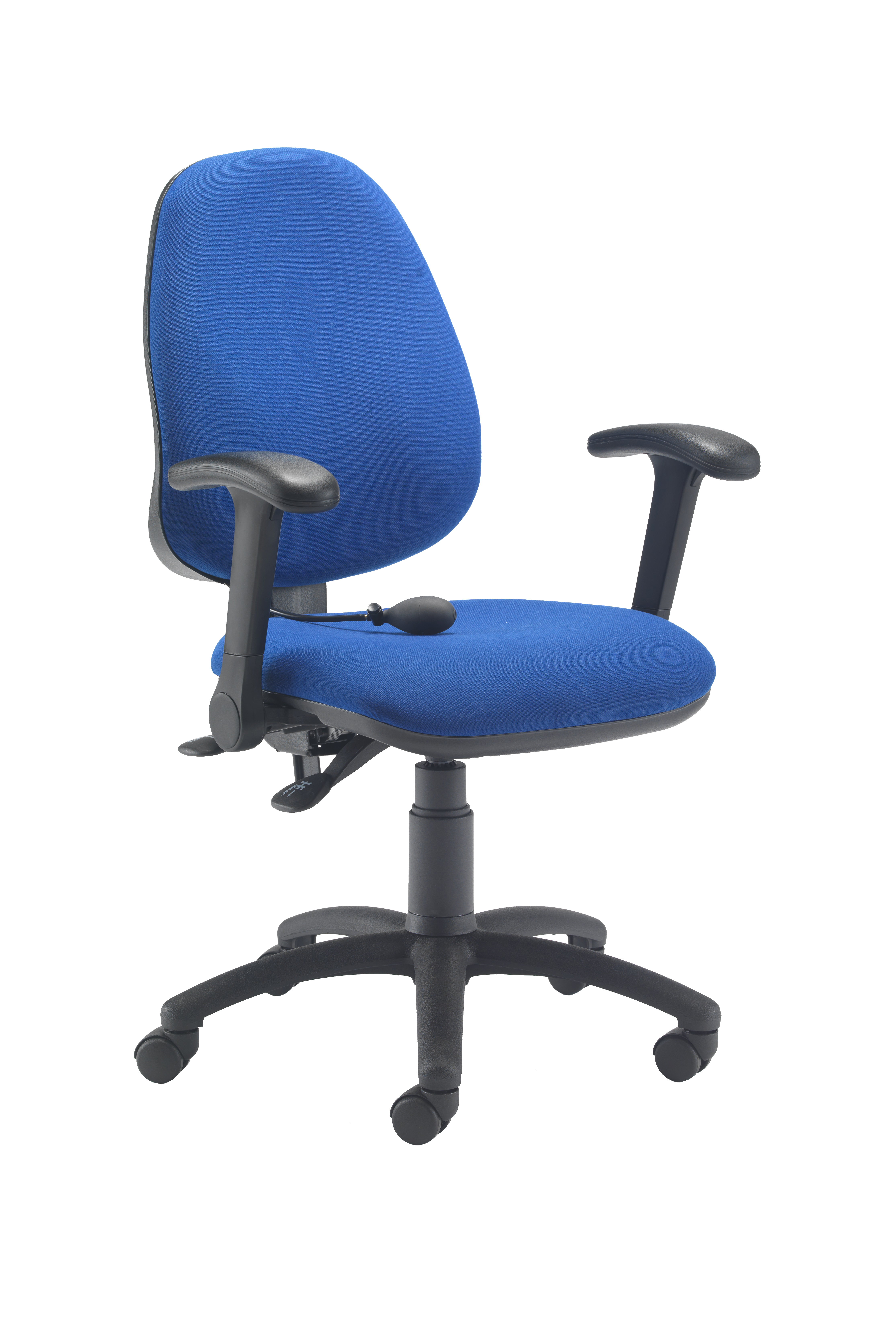 Calypso Ergo 2 Lever Office Chair with Lumbar Pump | Folding Arms | Royal Blue